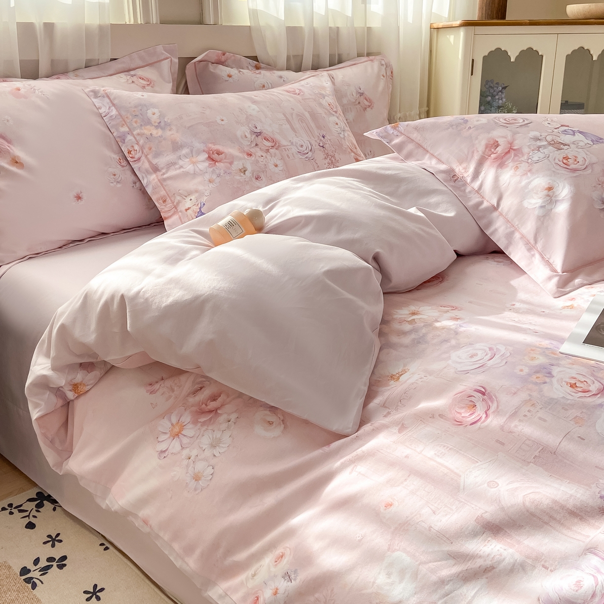 91家纺网 家纺一手货源 找家纺 （总）XIWEN-希文家纺 2026新款40支全棉纯棉13376数码印花四件套-第一批