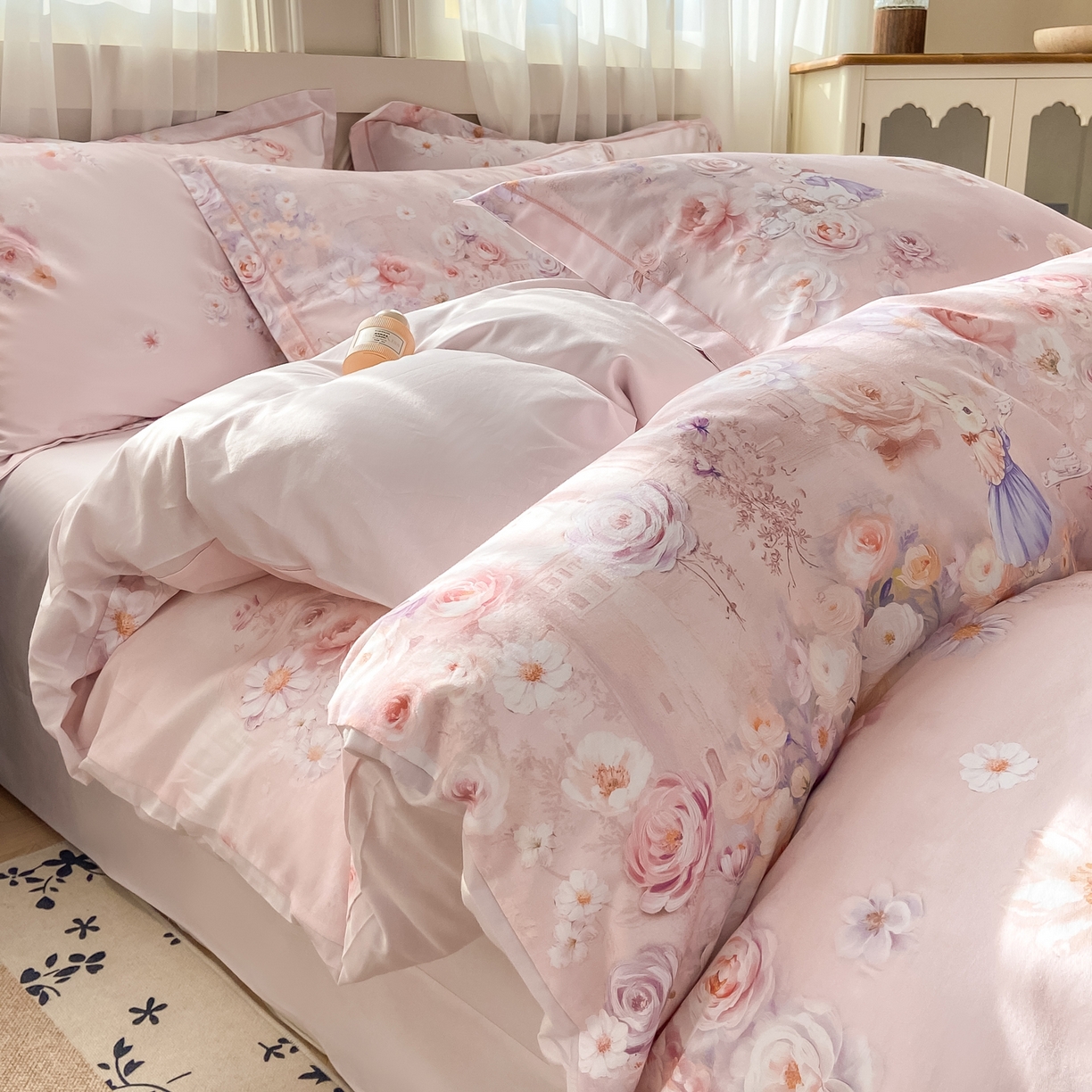 91家纺网 家纺一手货源 找家纺 （总）XIWEN-希文家纺 2026新款40支全棉纯棉13376数码印花四件套-第一批