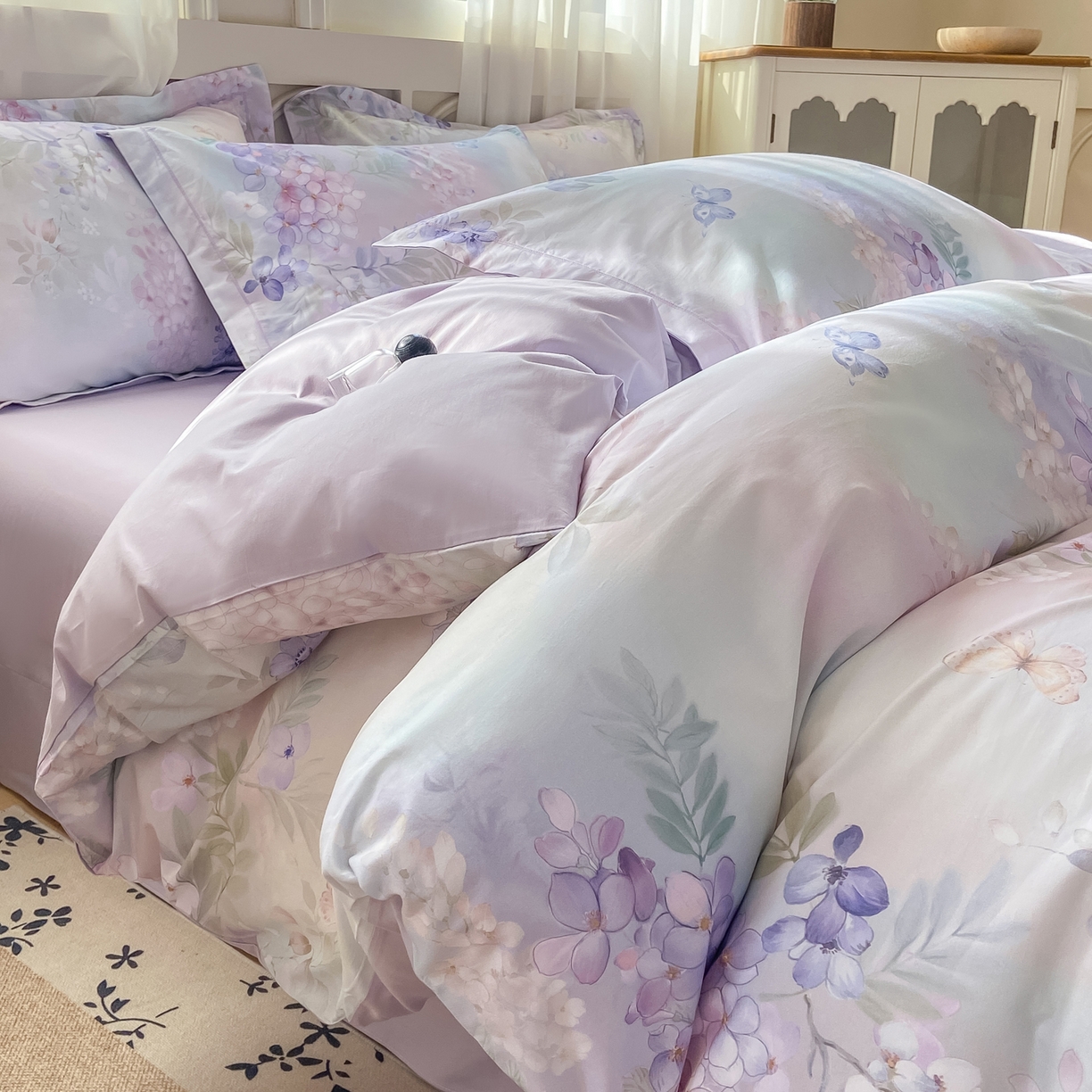 91家纺网 家纺一手货源 找家纺 （总）XIWEN-希文家纺 2026新款40支全棉纯棉13376数码印花四件套-第一批