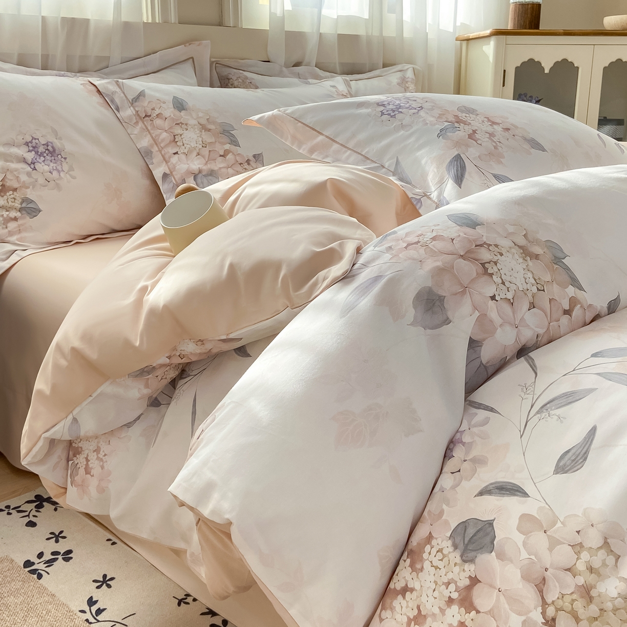 91家纺网 家纺一手货源 找家纺 （总）XIWEN-希文家纺 2026新款40支全棉纯棉13376数码印花四件套-第一批