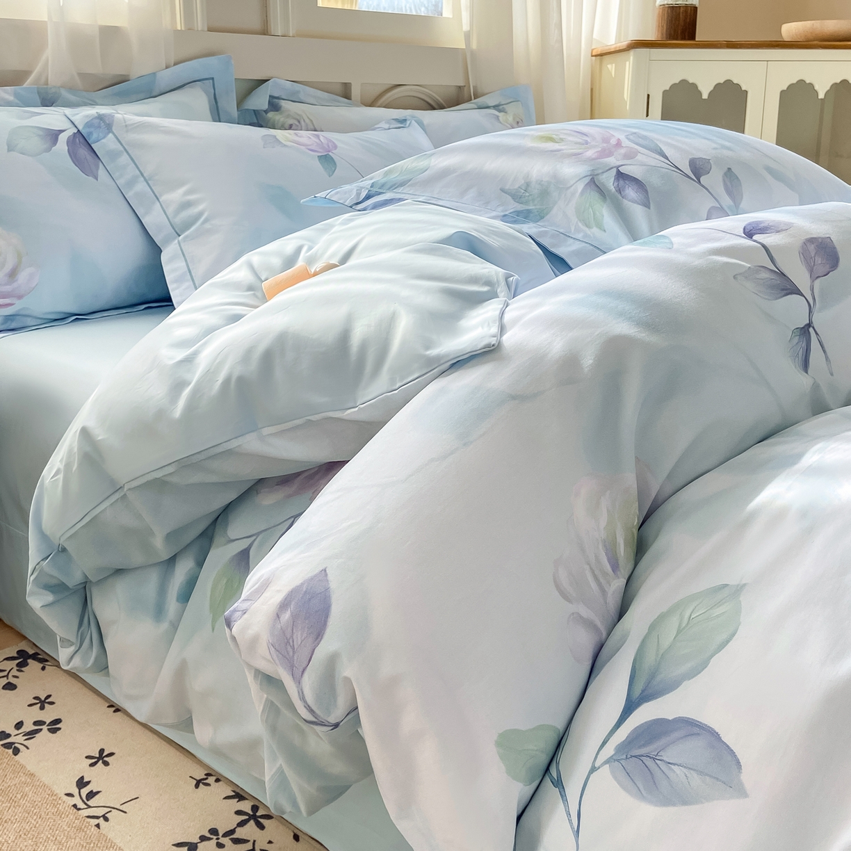 91家纺网 家纺一手货源 找家纺 （总）XIWEN-希文家纺 2026新款40支全棉纯棉13376数码印花四件套-第一批