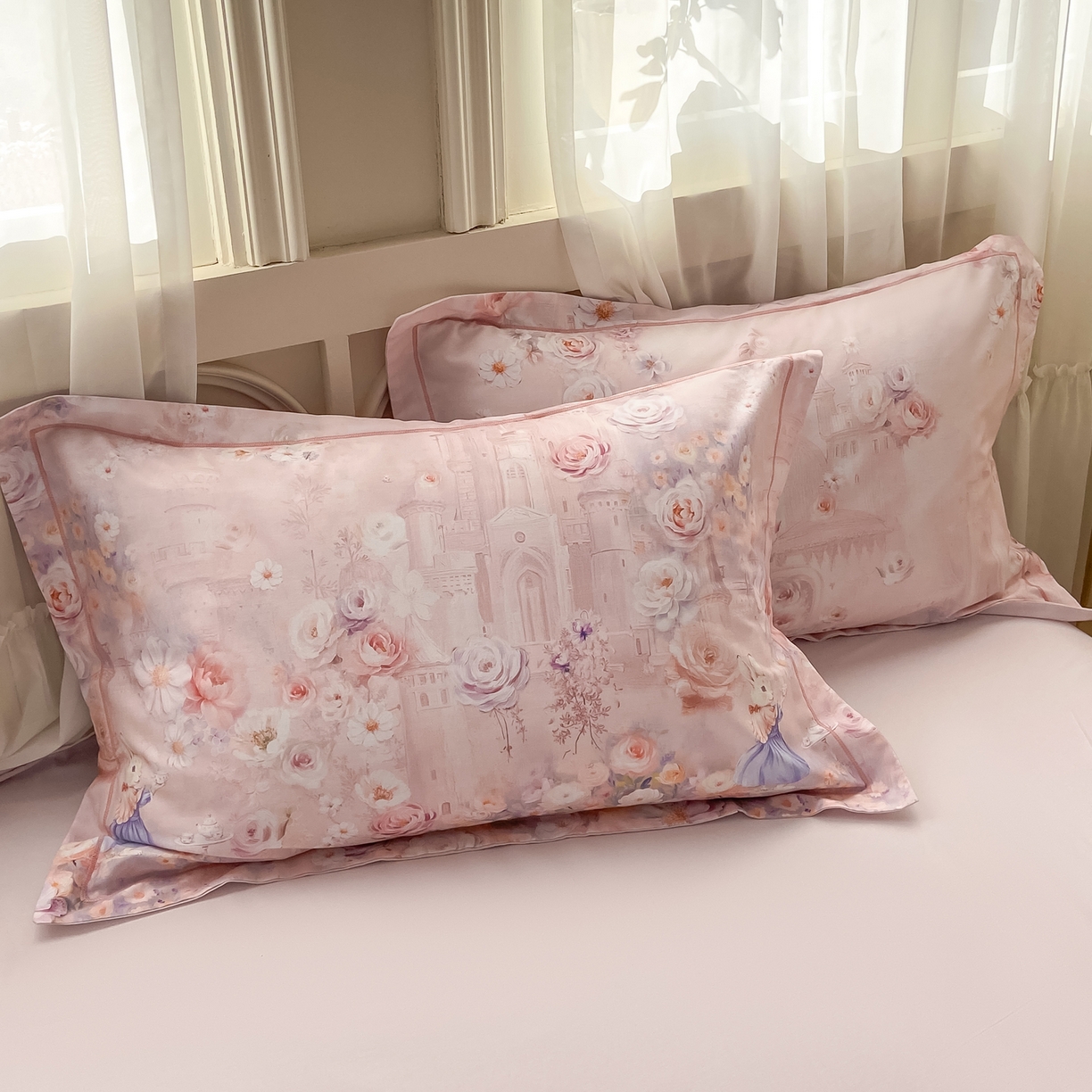 91家纺网 家纺一手货源 找家纺 XIWEN-希文家纺 2026新款40支全棉纯棉13376数码印花四件套-第一批 百花羞