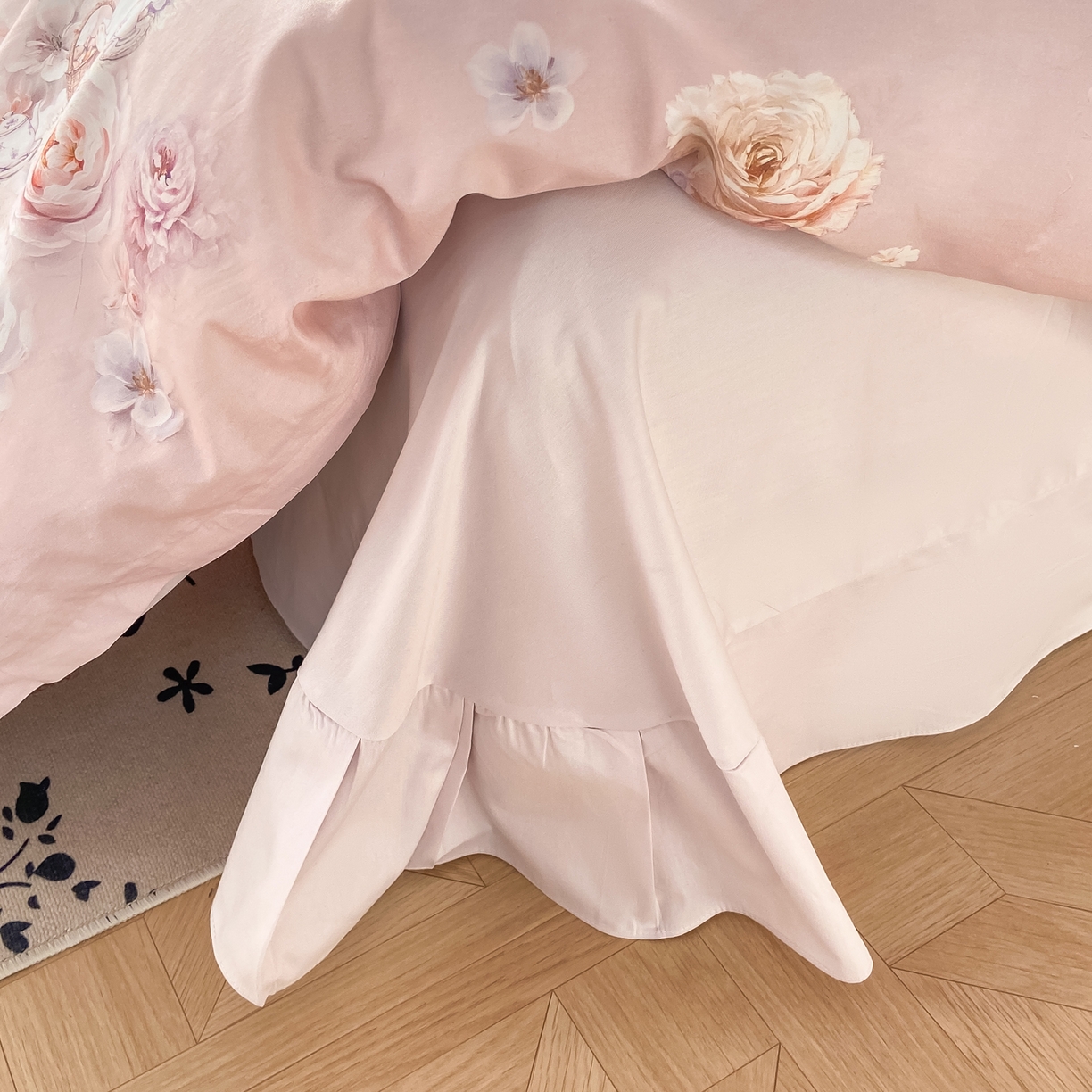 91家纺网 家纺一手货源 找家纺 XIWEN-希文家纺 2026新款40支全棉纯棉13376数码印花四件套-第一批 百花羞