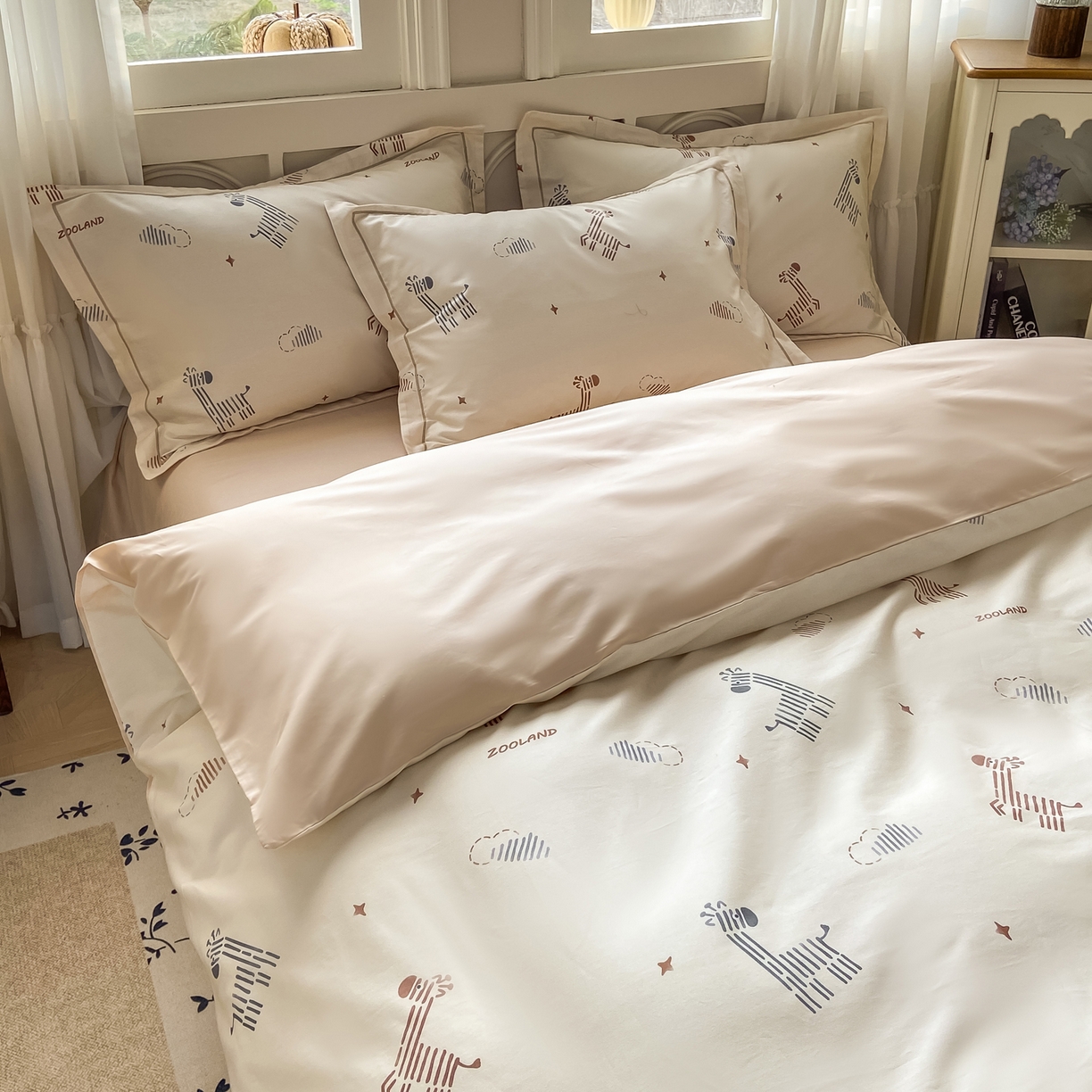 91家纺网 家纺一手货源 找家纺 XIWEN-希文家纺 2026新款40支全棉纯棉13376数码印花四件套-第一批 斑马斑马