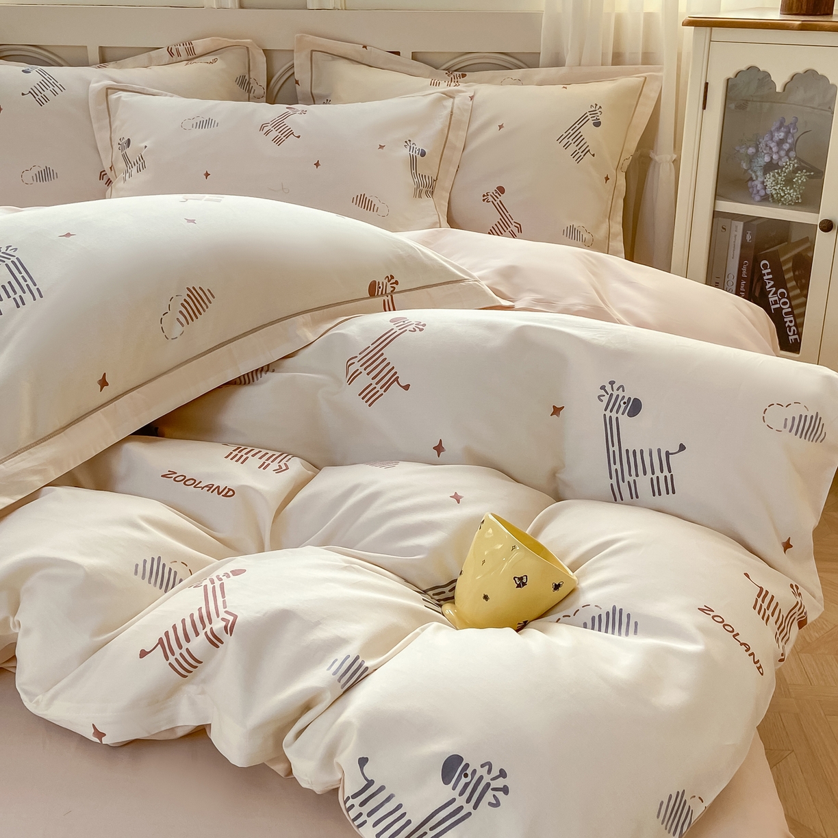 91家纺网 家纺一手货源 找家纺 XIWEN-希文家纺 2026新款40支全棉纯棉13376数码印花四件套-第一批 斑马斑马