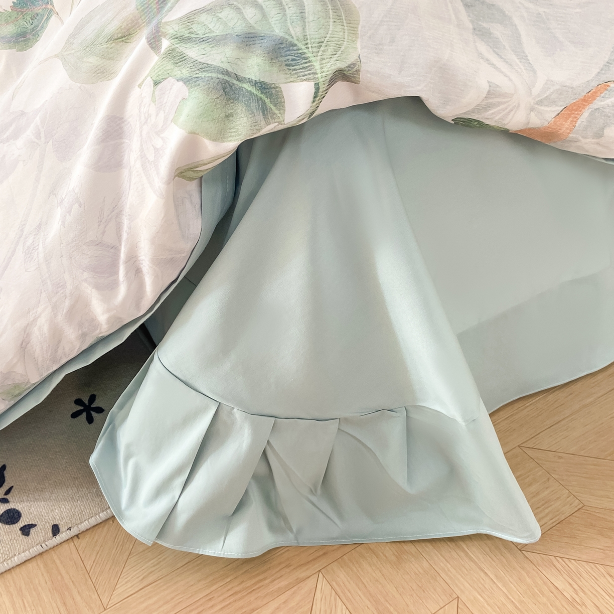 91家纺网 家纺一手货源 找家纺 XIWEN-希文家纺 2026新款40支全棉纯棉13376数码印花四件套-第一批 缠枝-绿