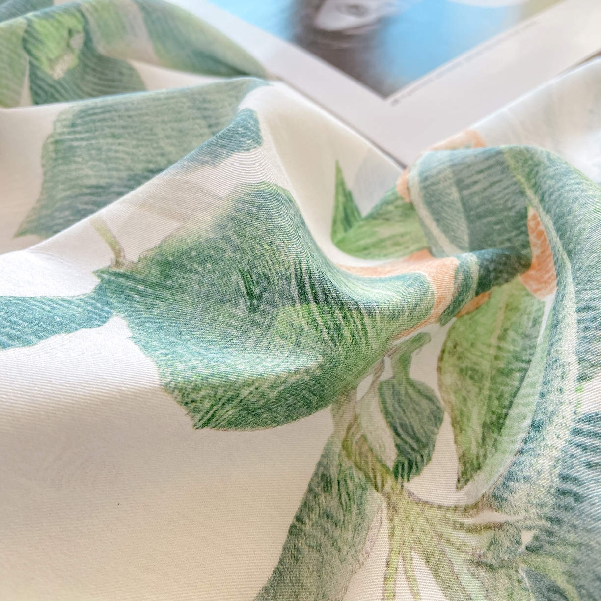 91家纺网 家纺一手货源 找家纺 XIWEN-希文家纺 2026新款40支全棉纯棉13376数码印花四件套-第一批 缠枝-绿