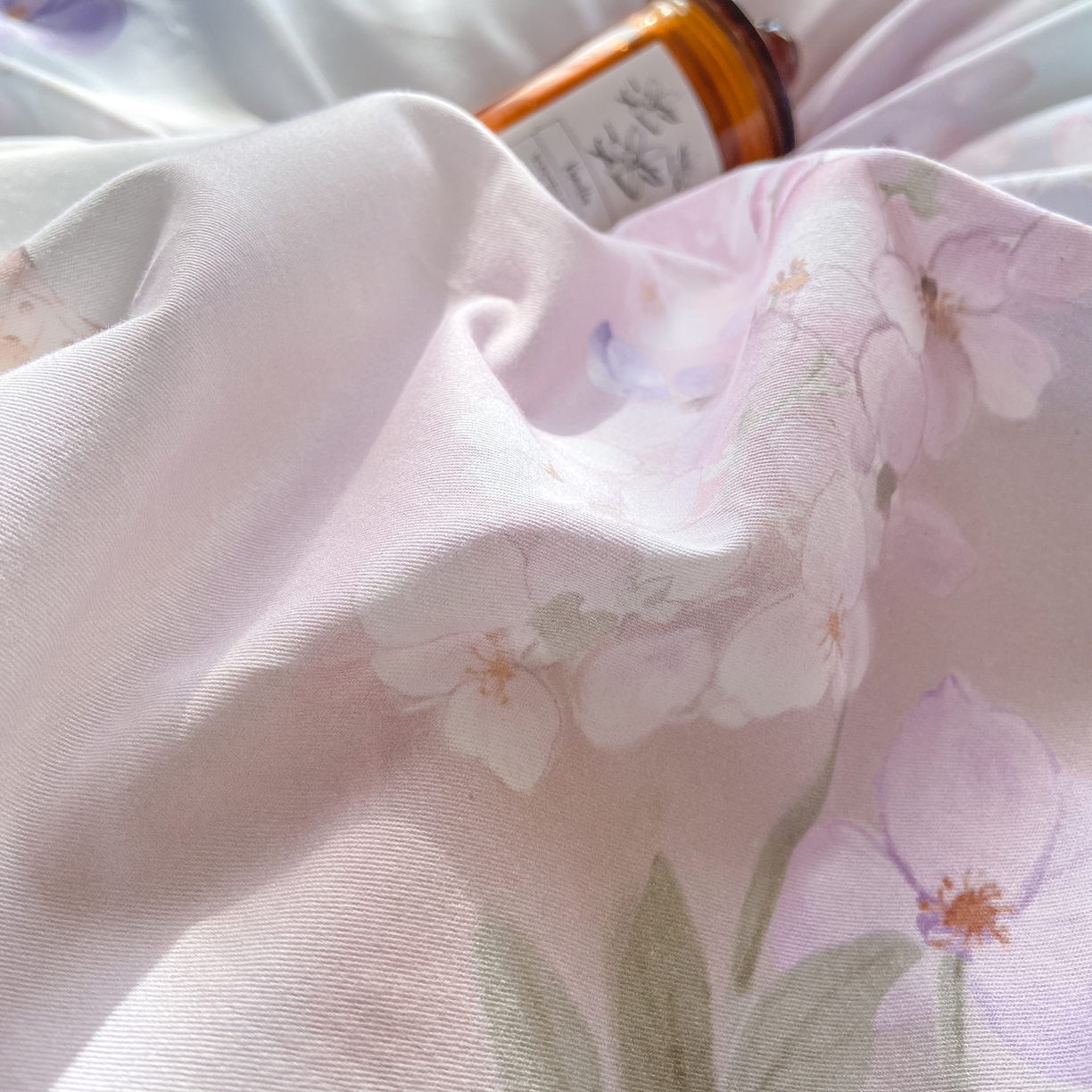 91家纺网 家纺一手货源 找家纺 XIWEN-希文家纺 2026新款40支全棉纯棉13376数码印花四件套-第一批 风铃-紫