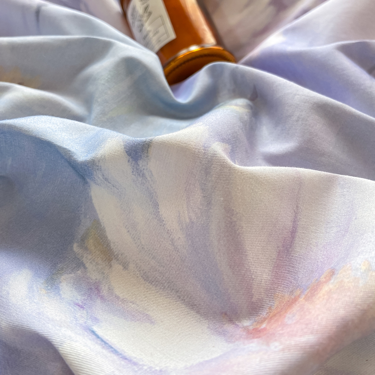 91家纺网 家纺一手货源 找家纺 XIWEN-希文家纺 2026新款40支全棉纯棉13376数码印花四件套-第一批 芙蓉花语-紫