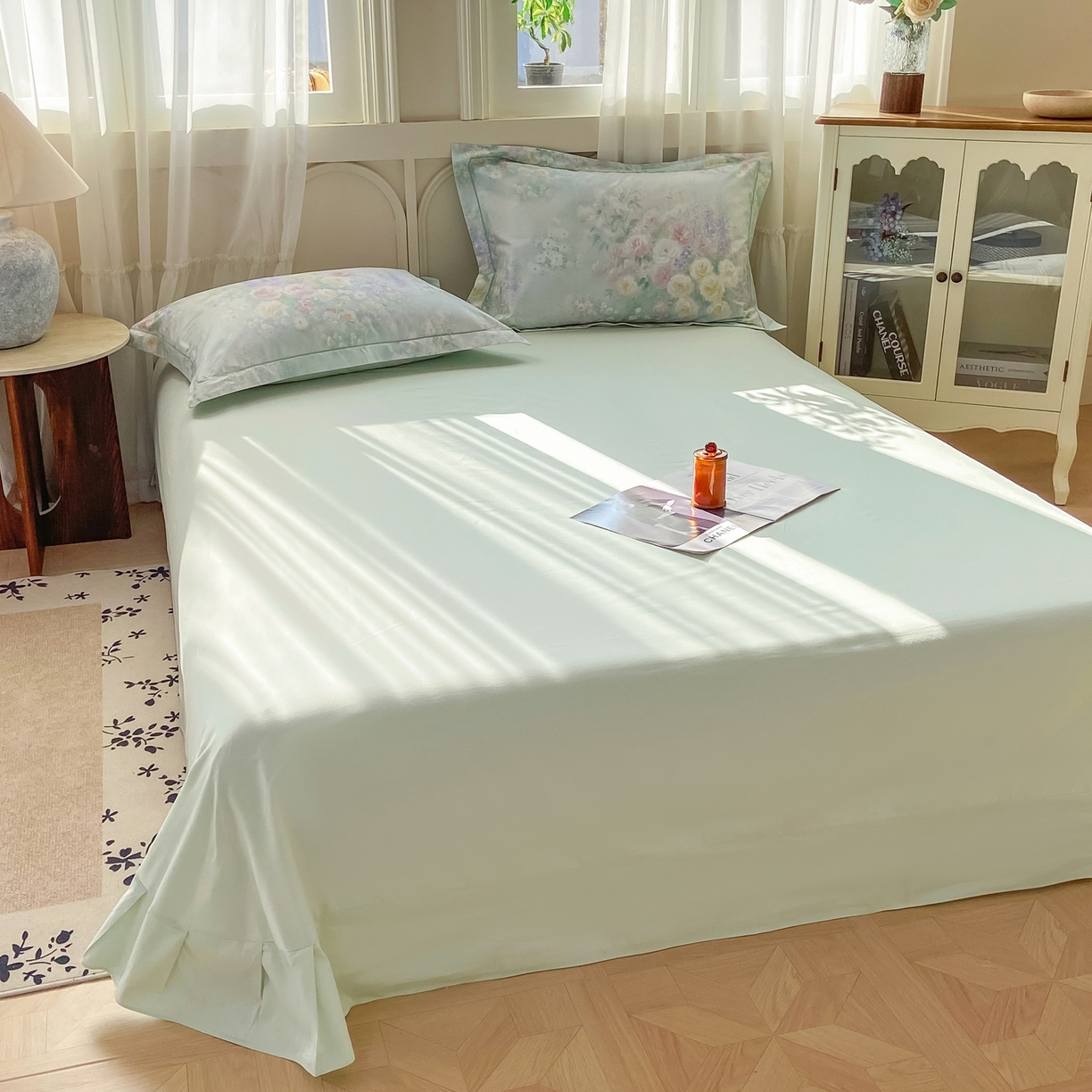 91家纺网 家纺一手货源 找家纺 XIWEN-希文家纺 2026新款40支全棉纯棉13376数码印花四件套-第一批 花悦容