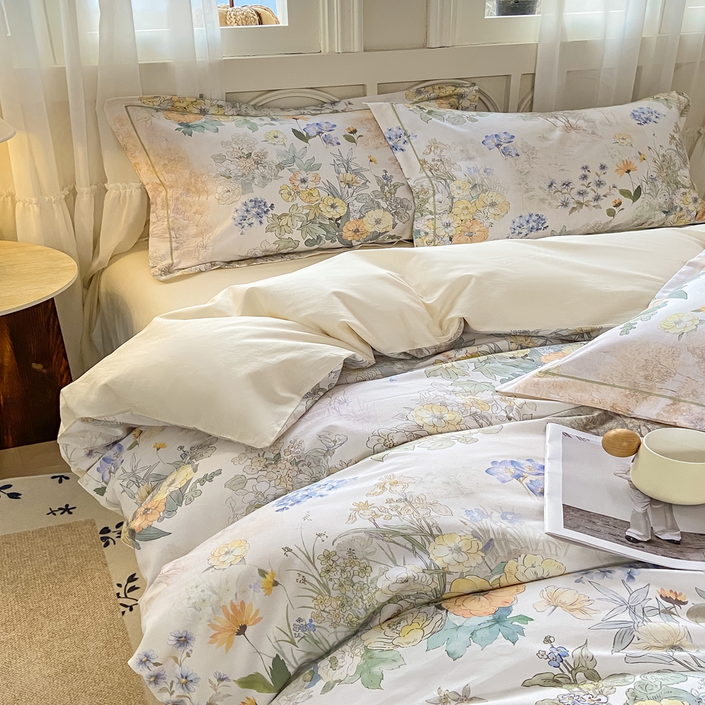 91家纺网 家纺一手货源 找家纺 XIWEN-希文家纺 2026新款40支全棉纯棉13376数码印花四件套-第一批 莉雅