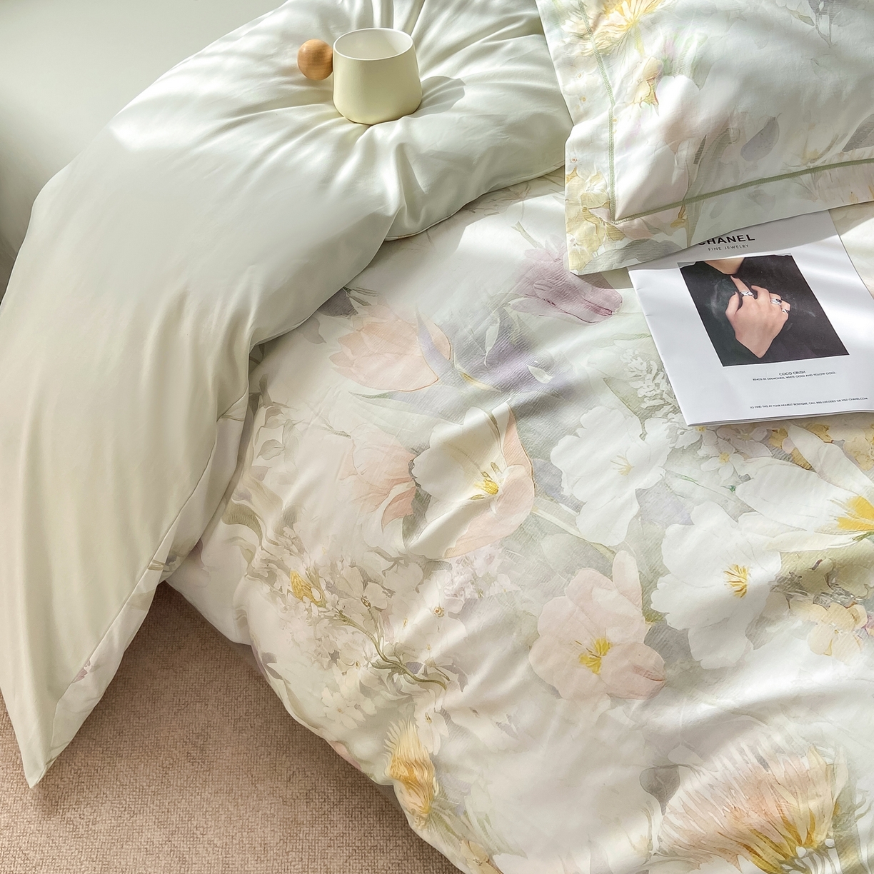 91家纺网 家纺一手货源 找家纺 XIWEN-希文家纺 2026新款40支全棉纯棉13376数码印花四件套-第一批 明媚