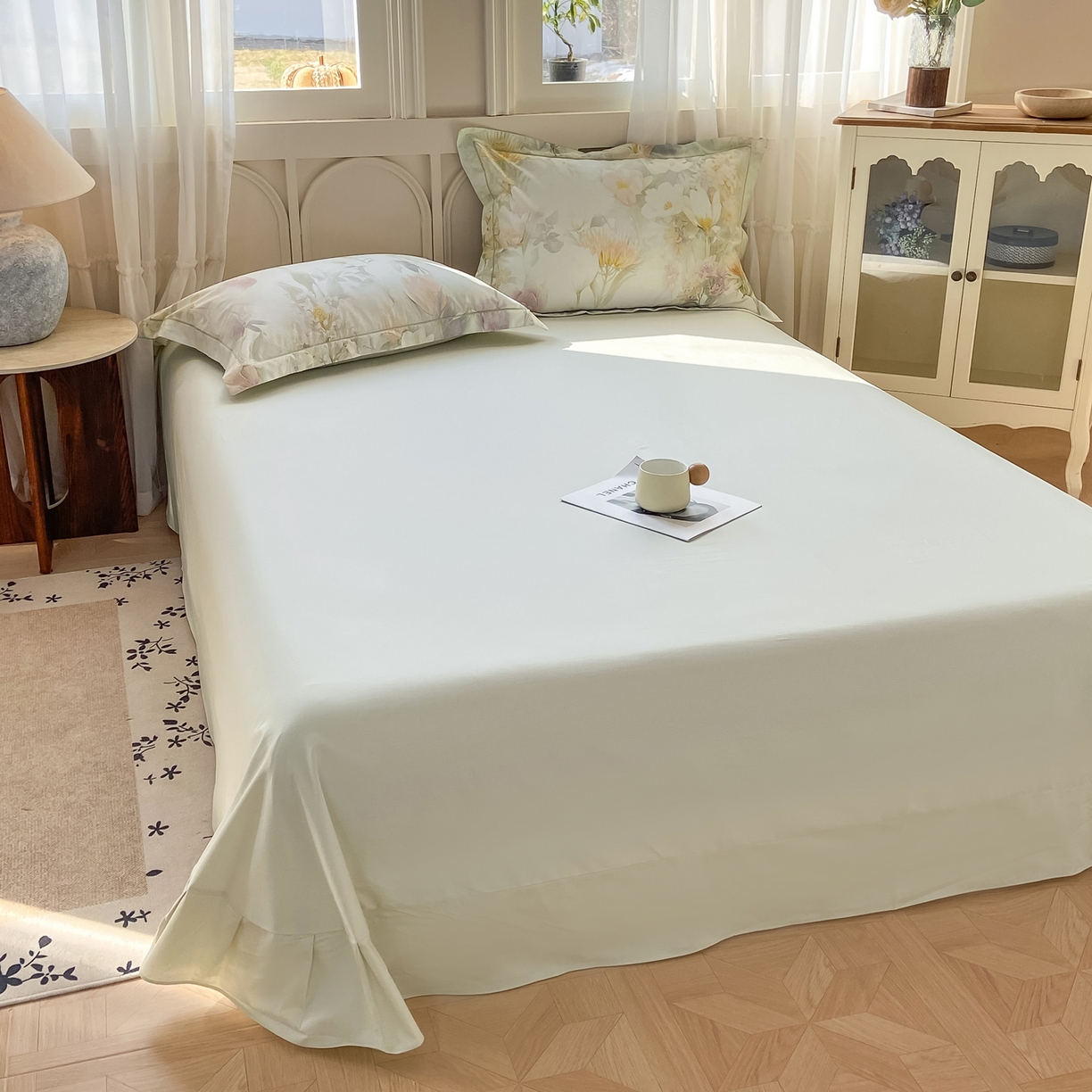 91家纺网 家纺一手货源 找家纺 XIWEN-希文家纺 2026新款40支全棉纯棉13376数码印花四件套-第一批 明媚