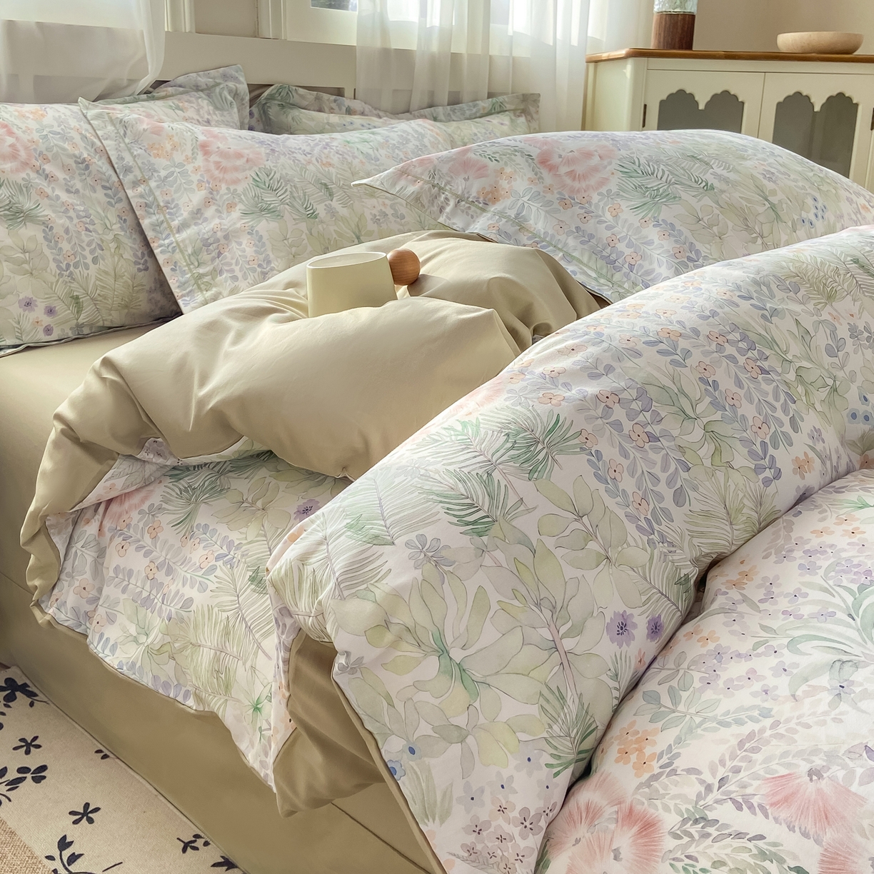 XIWEN-希文家纺 2026新款40支全棉纯棉13376数码印花四件套-第一批 绮花瑶