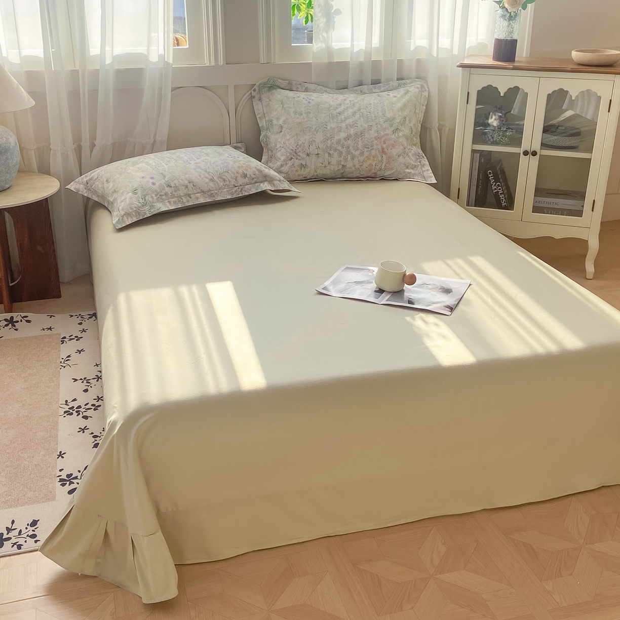 91家纺网 家纺一手货源 找家纺 XIWEN-希文家纺 2026新款40支全棉纯棉13376数码印花四件套-第一批 绮花瑶