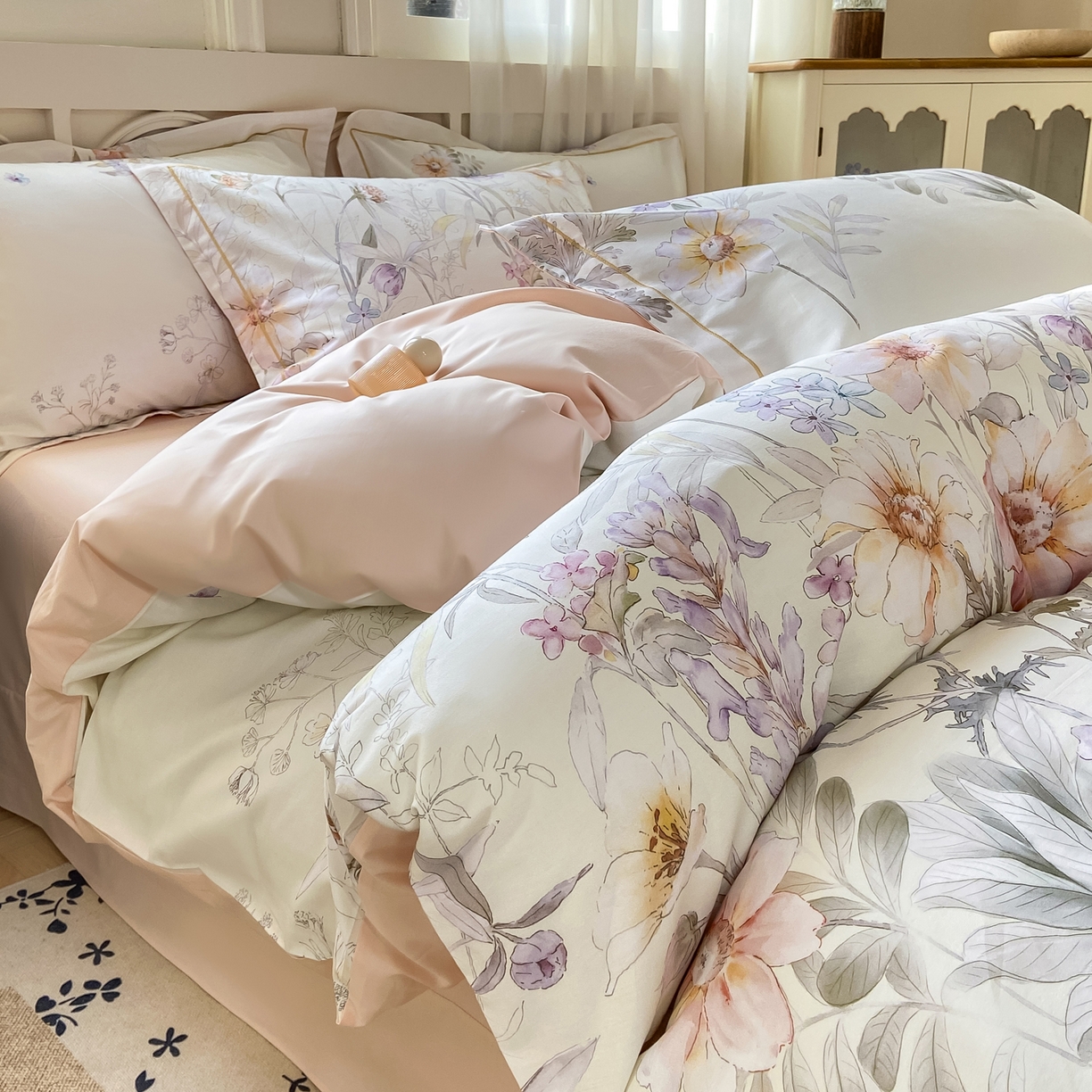 XIWEN-希文家纺 2026新款40支全棉纯棉13376数码印花四件套-第一批 如初