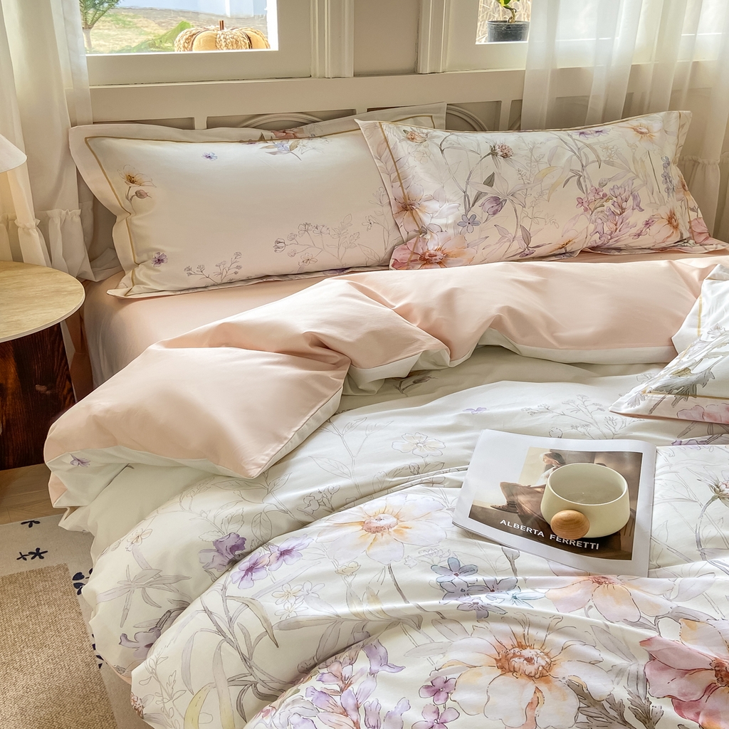 91家纺网 家纺一手货源 找家纺 XIWEN-希文家纺 2026新款40支全棉纯棉13376数码印花四件套-第一批 如初