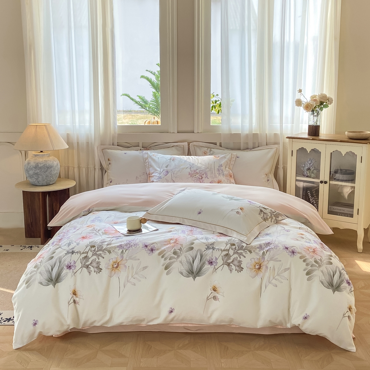 91家纺网 家纺一手货源 找家纺 XIWEN-希文家纺 2026新款40支全棉纯棉13376数码印花四件套-第一批 如初