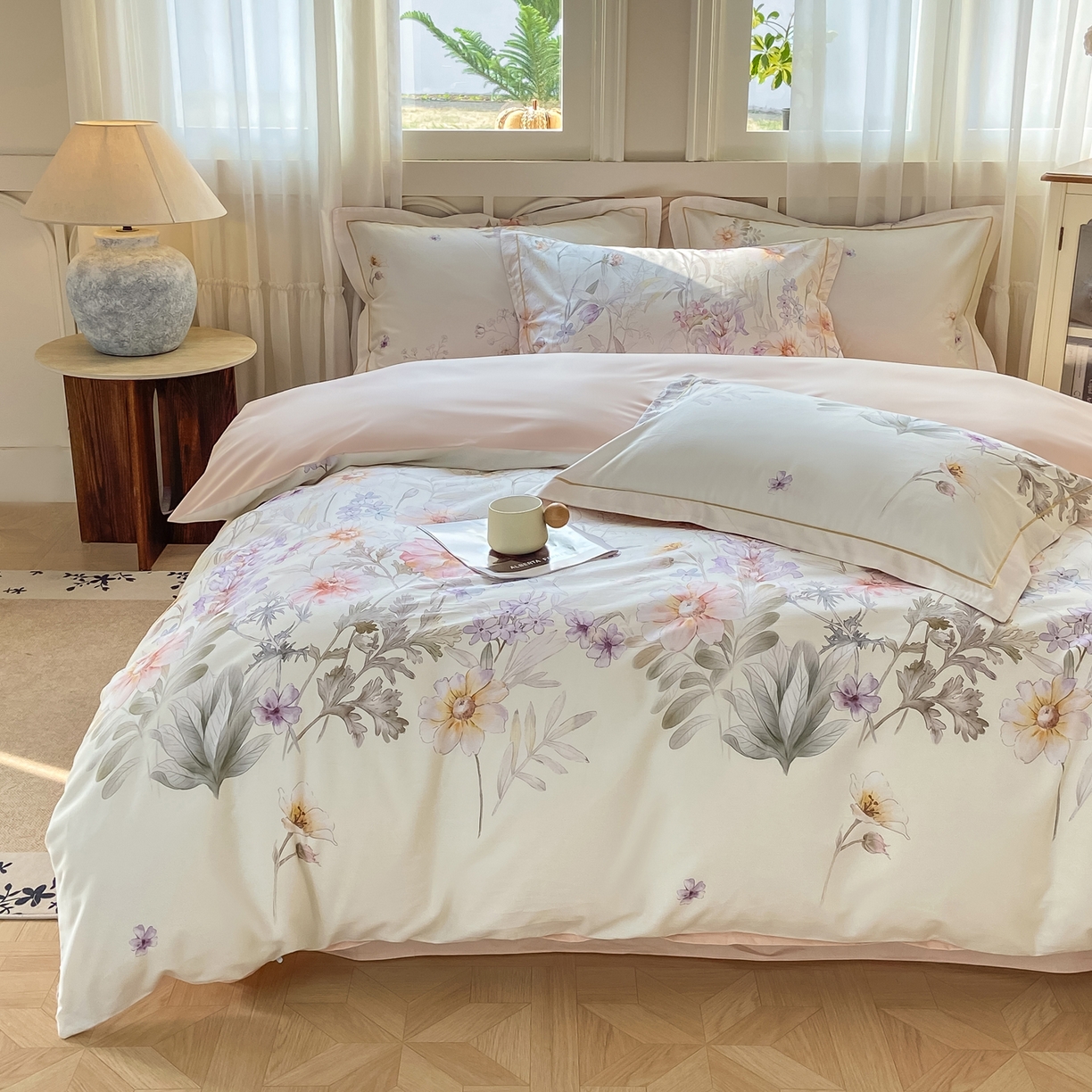 91家纺网 家纺一手货源 找家纺 XIWEN-希文家纺 2026新款40支全棉纯棉13376数码印花四件套-第一批 如初