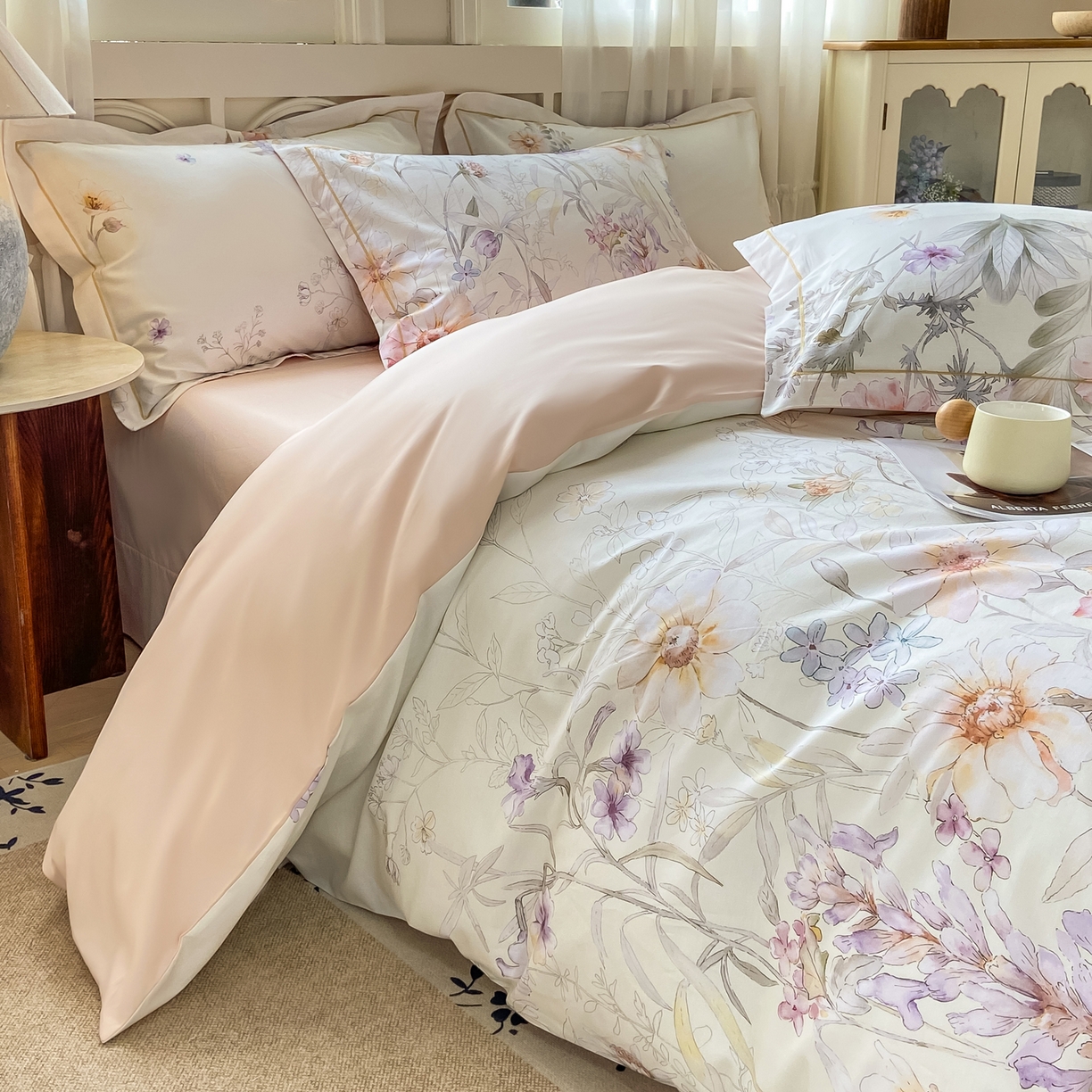 91家纺网 家纺一手货源 找家纺 XIWEN-希文家纺 2026新款40支全棉纯棉13376数码印花四件套-第一批 如初