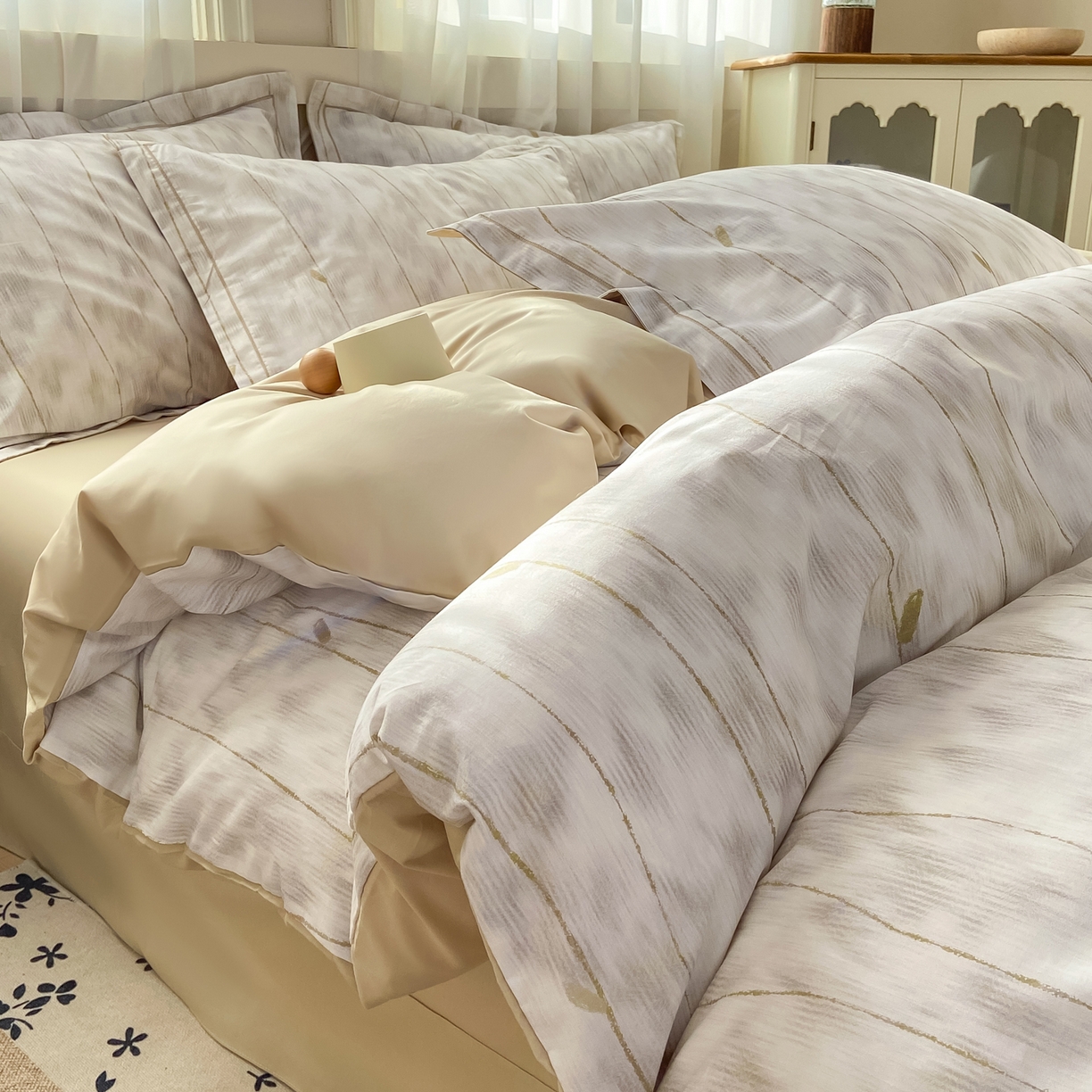 91家纺网 家纺一手货源 找家纺 XIWEN-希文家纺 2026新款40支全棉纯棉13376数码印花四件套-第一批 舒亦