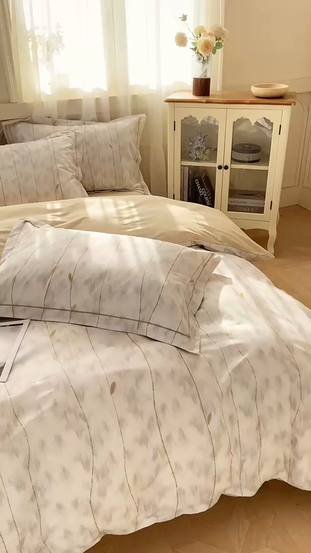 91家纺网 家纺一手货源 找家纺 XIWEN-希文家纺 2026新款40支全棉纯棉13376数码印花四件套-第一批 舒亦