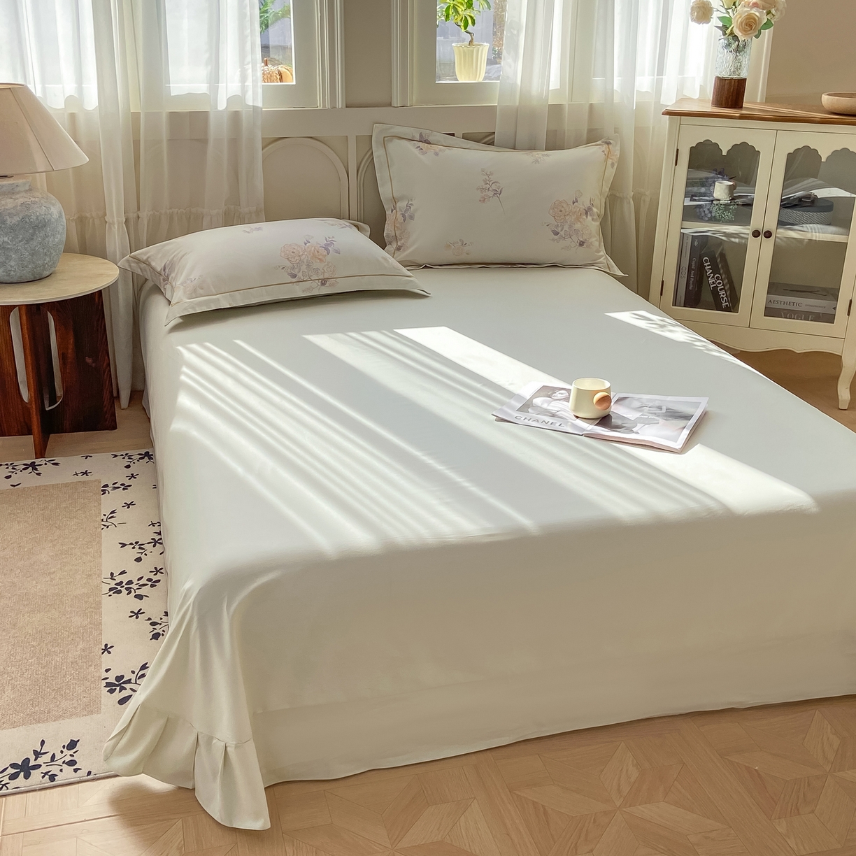 91家纺网 家纺一手货源 找家纺 XIWEN-希文家纺 2026新款40支全棉纯棉13376数码印花四件套-第一批 小时光