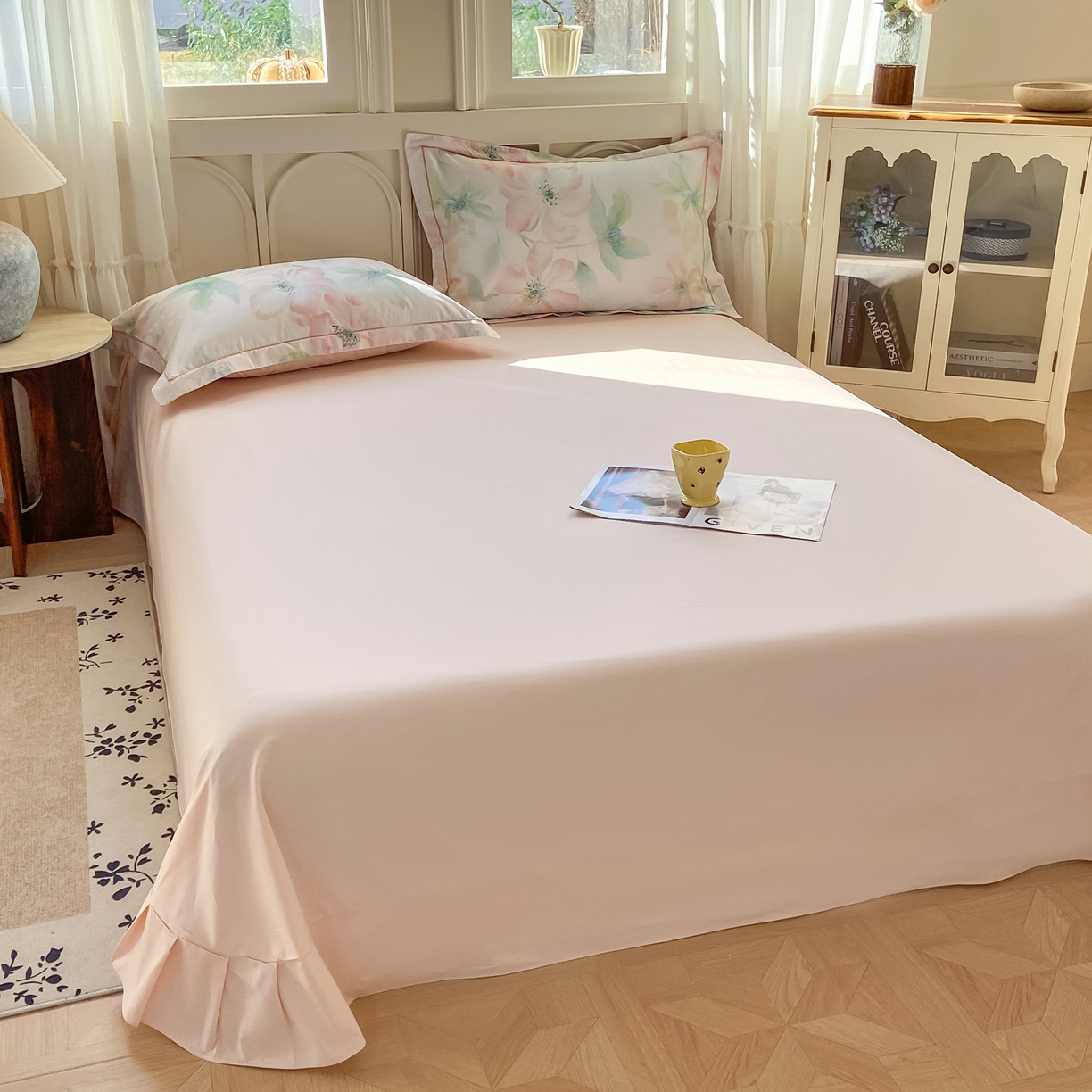 91家纺网 家纺一手货源 找家纺 XIWEN-希文家纺 2026新款40支全棉纯棉13376数码印花四件套-第一批 晓城时光