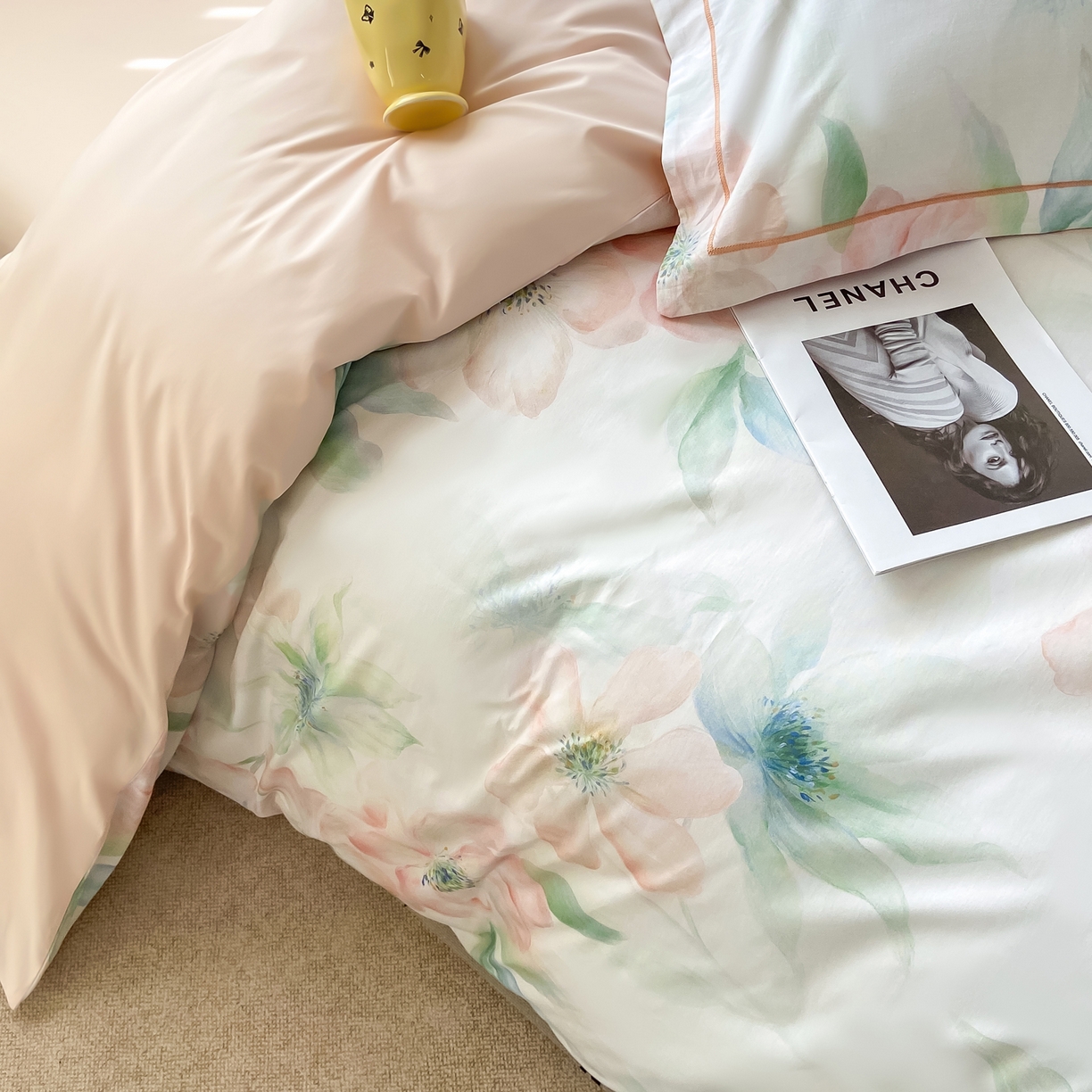 91家纺网 家纺一手货源 找家纺 XIWEN-希文家纺 2026新款40支全棉纯棉13376数码印花四件套-第一批 晓城时光