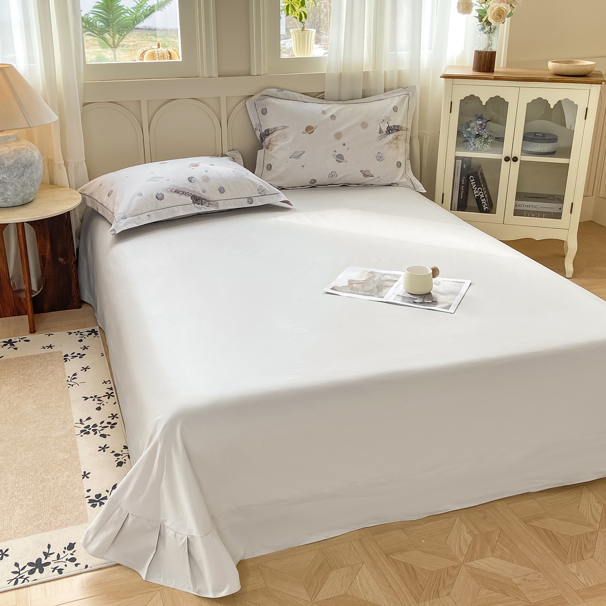 91家纺网 家纺一手货源 找家纺 XIWEN-希文家纺 2026新款40支全棉纯棉13376数码印花四件套-第一批 星梦