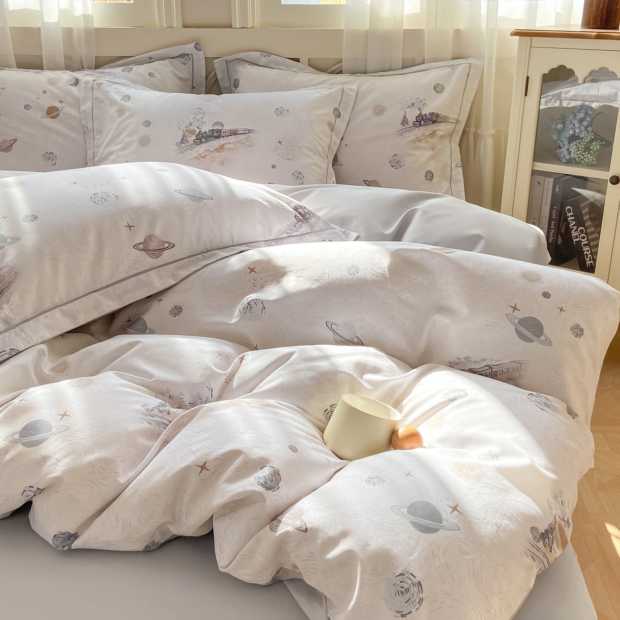 91家纺网 家纺一手货源 找家纺 XIWEN-希文家纺 2026新款40支全棉纯棉13376数码印花四件套-第一批 星梦