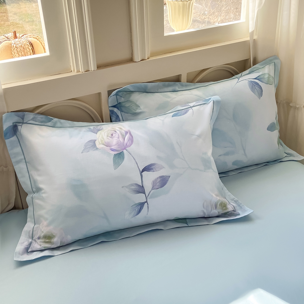 91家纺网 家纺一手货源 找家纺 XIWEN-希文家纺 2026新款40支全棉纯棉13376数码印花四件套-第一批 秀颜-兰