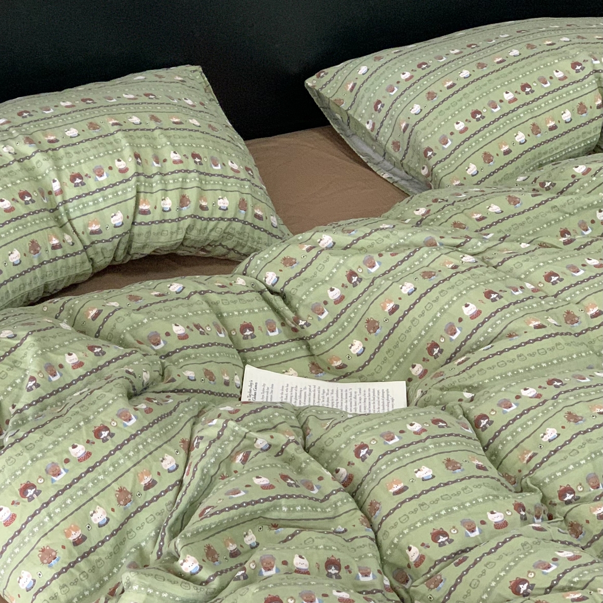 91家纺网 家纺一手货源 找家纺 源启生活 2025新款A类全棉双层纱四件套 小猫哈尼