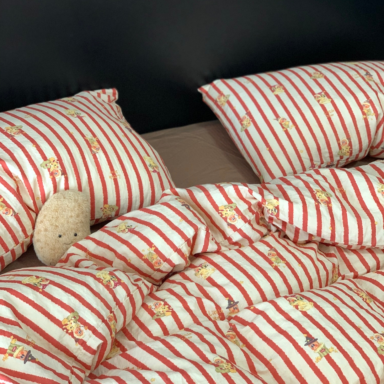 91家纺网 家纺一手货源 找家纺 源启生活 2025新款A类全棉双层纱四件套 星星日记