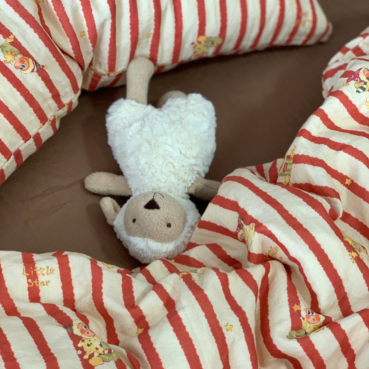 91家纺网 家纺一手货源 找家纺 源启生活 2025新款A类全棉双层纱四件套 星星日记