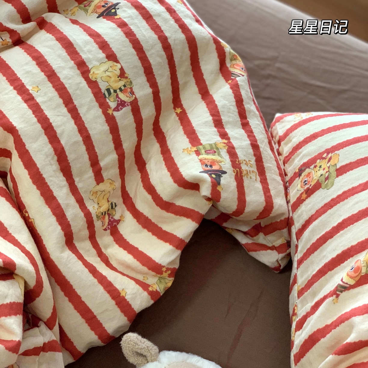 91家纺网 家纺一手货源 找家纺 源启生活 2025新款A类全棉双层纱四件套 星星日记