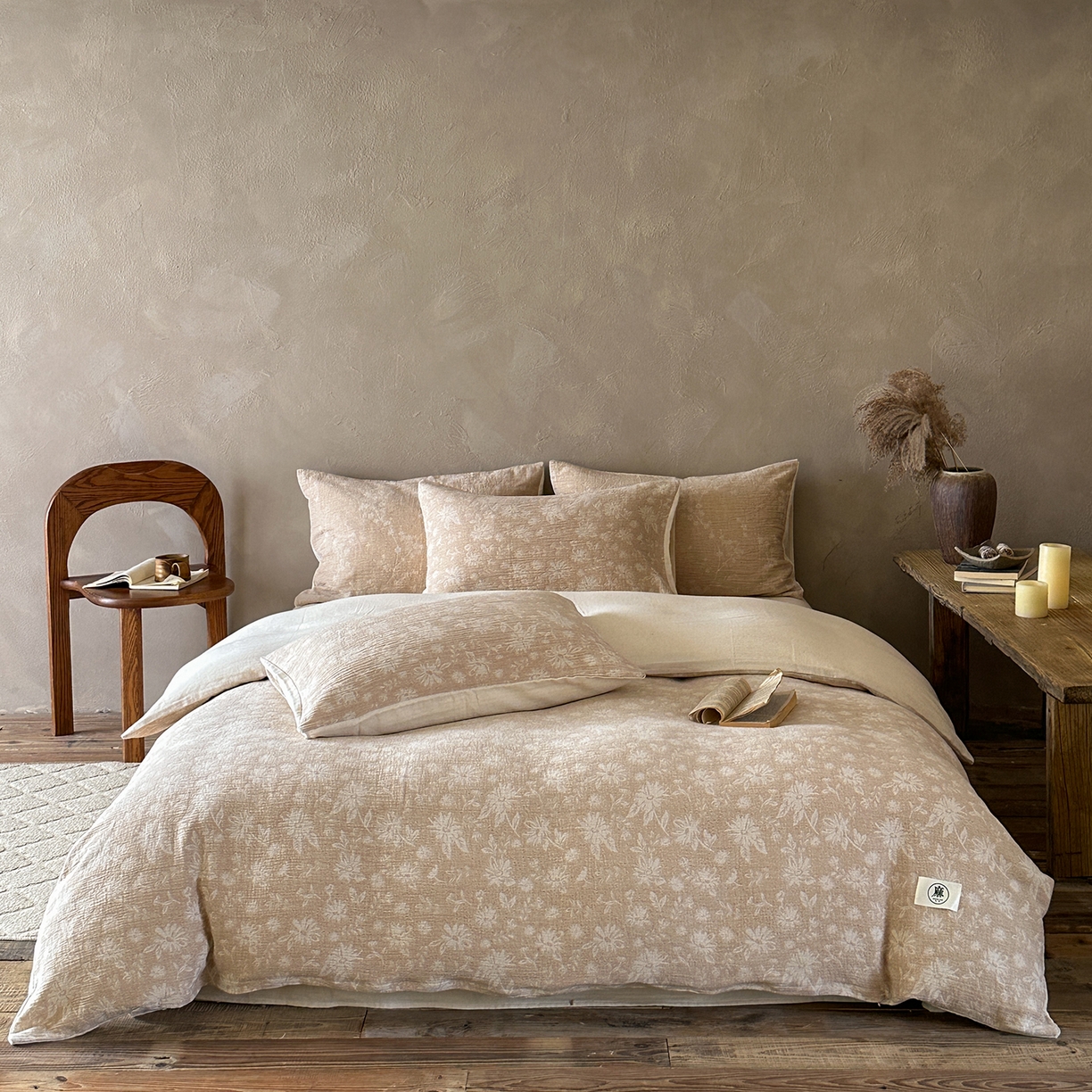 91家纺网 家纺一手货源 找家纺 （总）爱丽丝 2026新款色织提花棉麻四件套系列