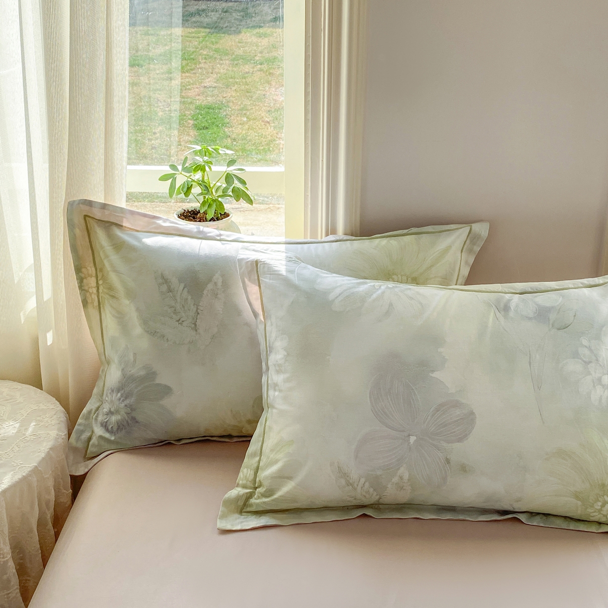 91家纺网 家纺一手货源 找家纺 XIWEN-希文家纺 2026新款40支全棉13376数码印花四件套-第二批 白芨-黄