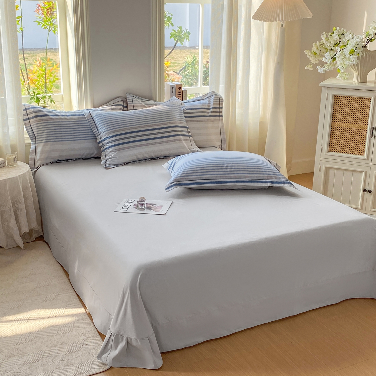 91家纺网 家纺一手货源 找家纺 XIWEN-希文家纺 2026新款40支全棉13376数码印花四件套-第二批 海滨夏日