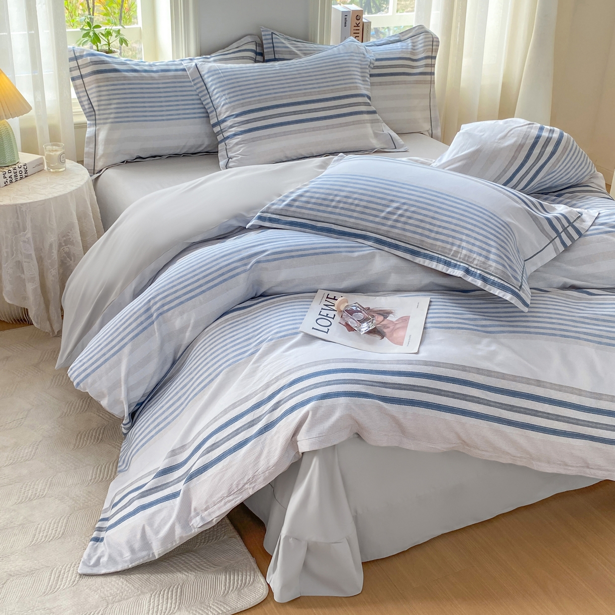 91家纺网 家纺一手货源 找家纺 XIWEN-希文家纺 2026新款40支全棉13376数码印花四件套-第二批 海滨夏日