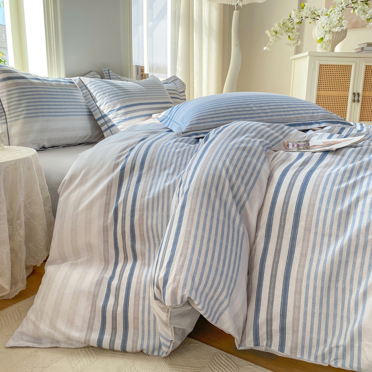 91家纺网 家纺一手货源 找家纺 XIWEN-希文家纺 2026新款40支全棉13376数码印花四件套-第二批 海滨夏日