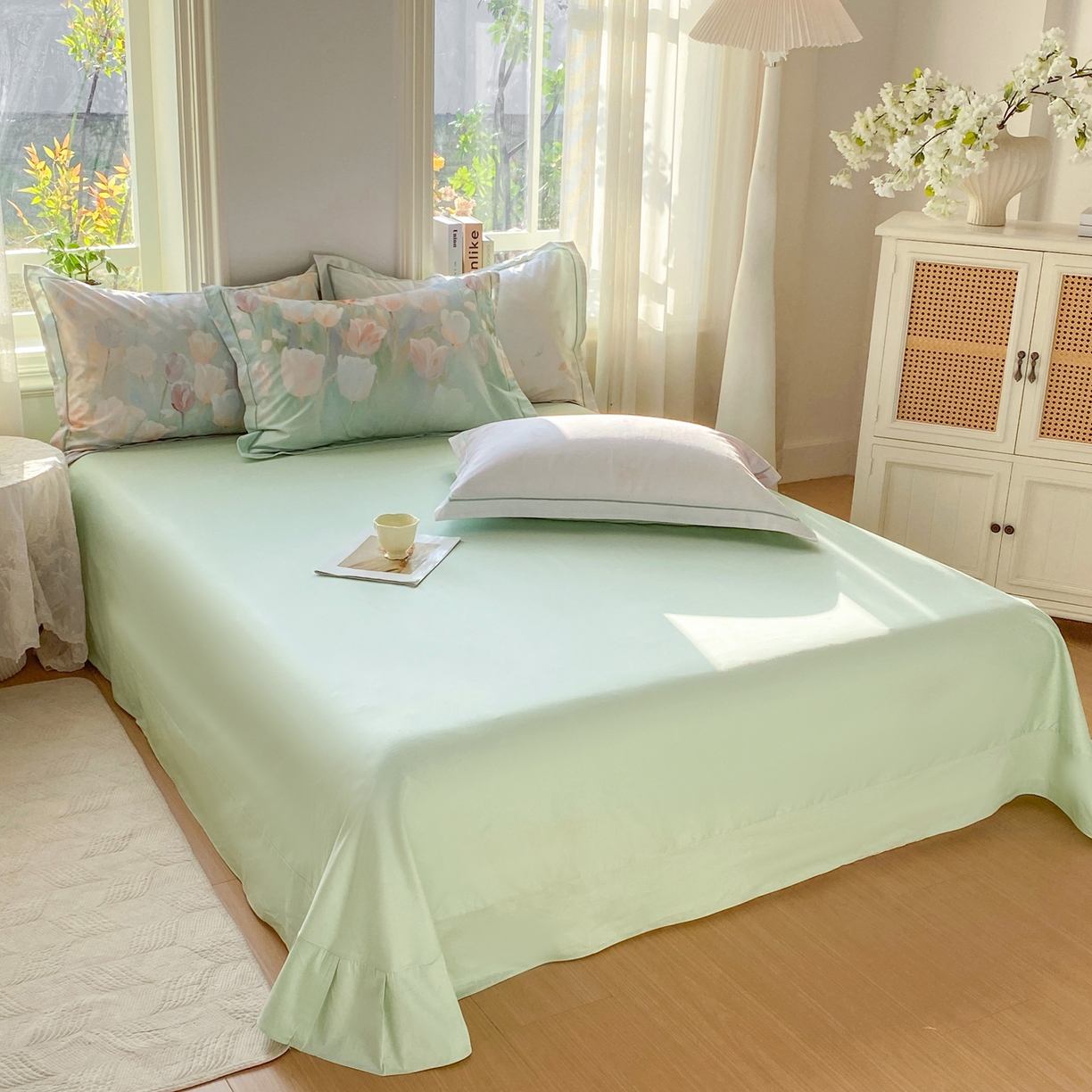 91家纺网 家纺一手货源 找家纺 XIWEN-希文家纺 2026新款40支全棉13376数码印花四件套-第二批 花间集