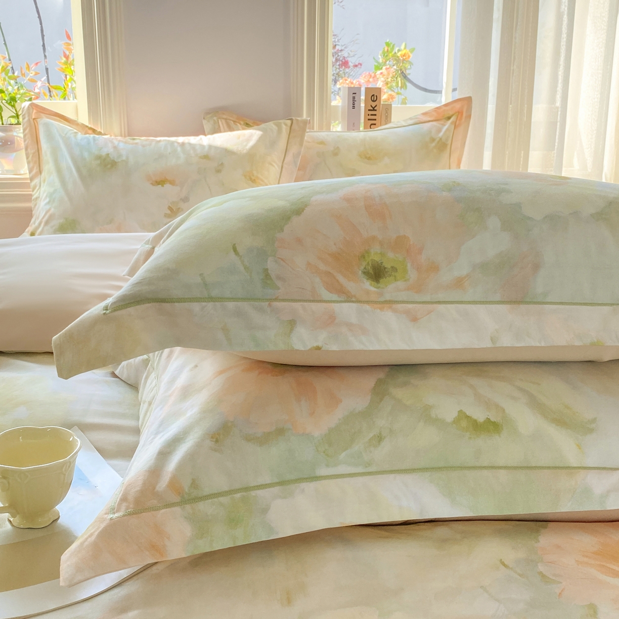 91家纺网 家纺一手货源 找家纺 XIWEN-希文家纺 2026新款40支全棉13376数码印花四件套-第二批 花田