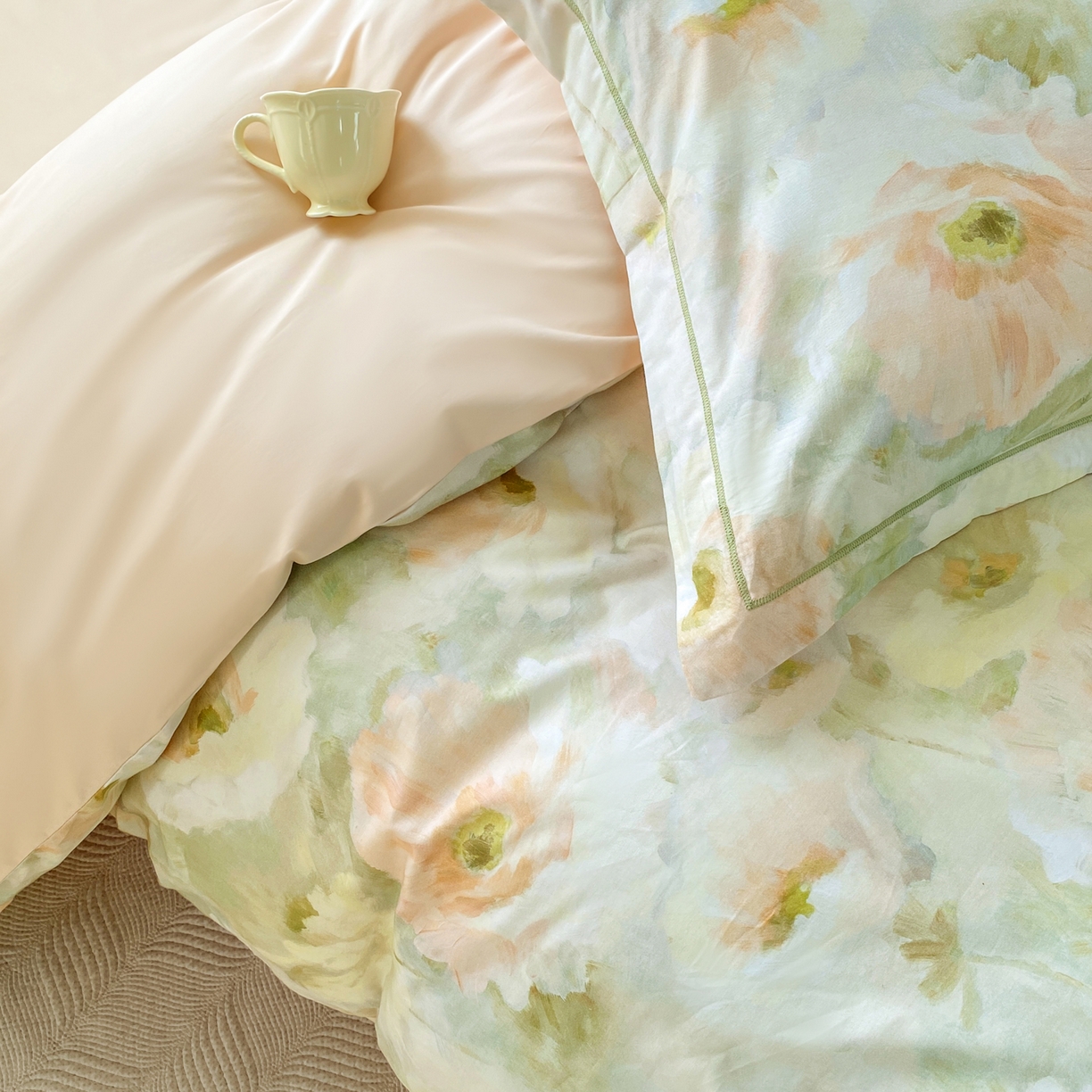 91家纺网 家纺一手货源 找家纺 XIWEN-希文家纺 2026新款40支全棉13376数码印花四件套-第二批 花田