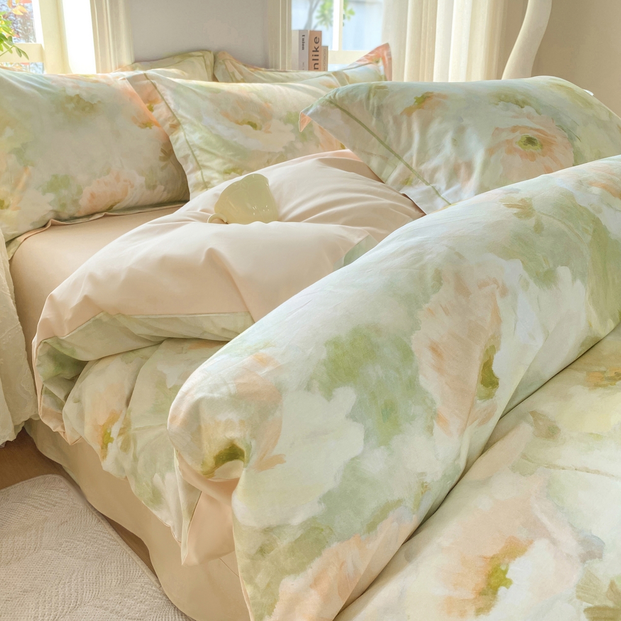 91家纺网 家纺一手货源 找家纺 XIWEN-希文家纺 2026新款40支全棉13376数码印花四件套-第二批 花田