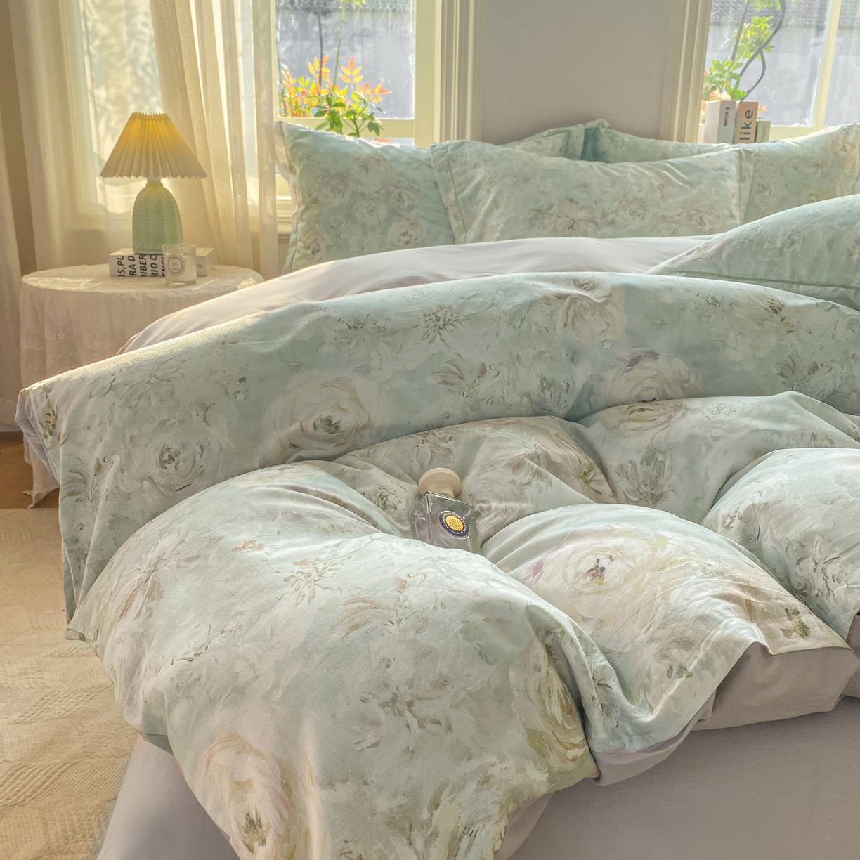 91家纺网 家纺一手货源 找家纺 XIWEN-希文家纺 2026新款40支全棉13376数码印花四件套-第二批 花漾集