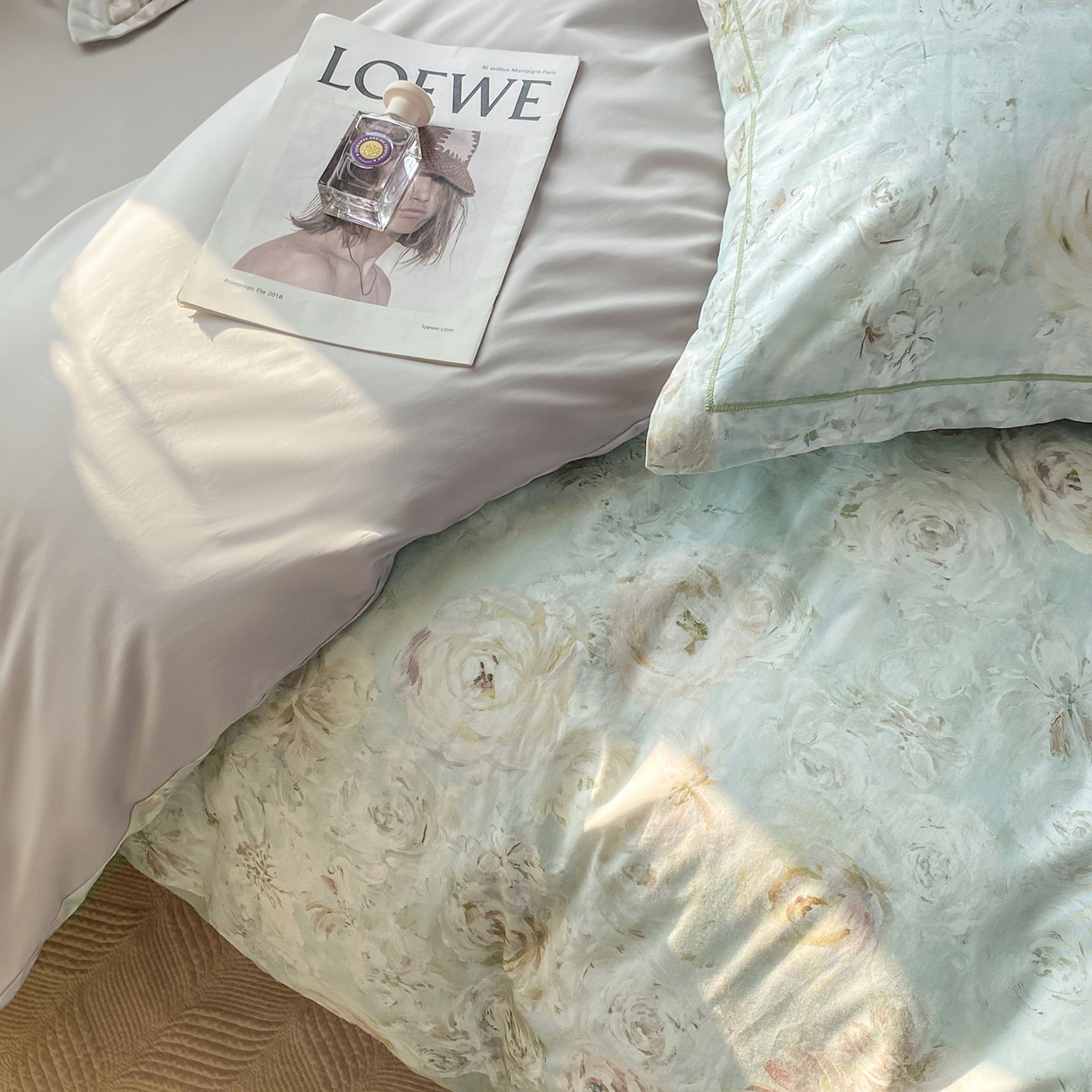 91家纺网 家纺一手货源 找家纺 XIWEN-希文家纺 2026新款40支全棉13376数码印花四件套-第二批 花漾集