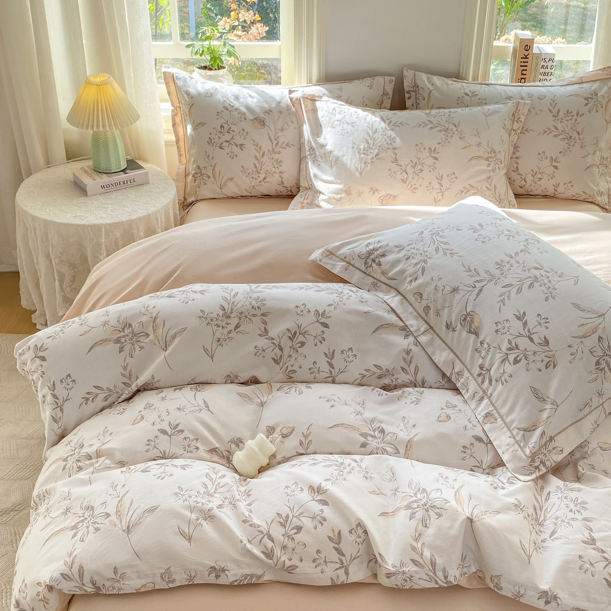 91家纺网 家纺一手货源 找家纺 XIWEN-希文家纺 2026新款40支全棉13376数码印花四件套-第二批 花枝笑语