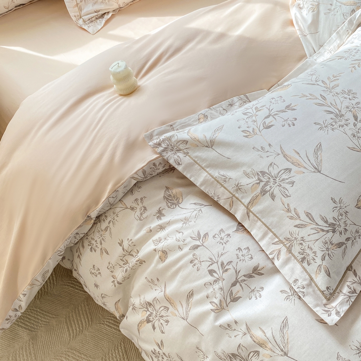 91家纺网 家纺一手货源 找家纺 XIWEN-希文家纺 2026新款40支全棉13376数码印花四件套-第二批 花枝笑语