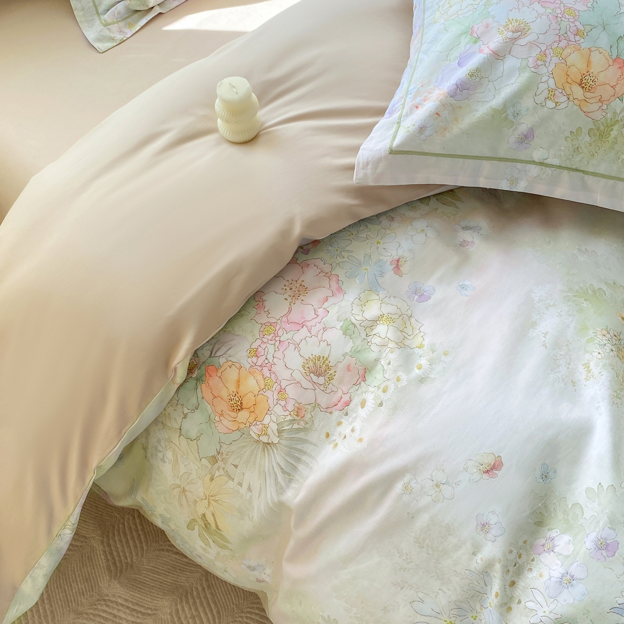 91家纺网 家纺一手货源 找家纺 XIWEN-希文家纺 2026新款40支全棉13376数码印花四件套-第二批 漫花野